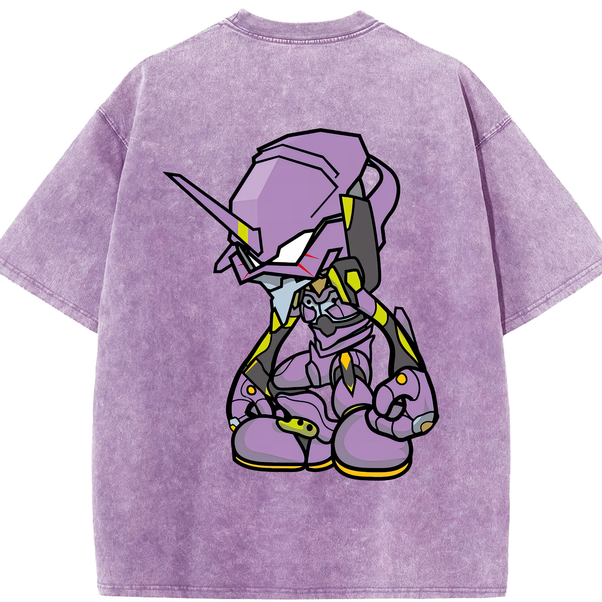 （画像用） EVA 新世紀エヴァンゲリオン 綿100% ヴィンテージ風 半袖Tシャツ（背面プリント）