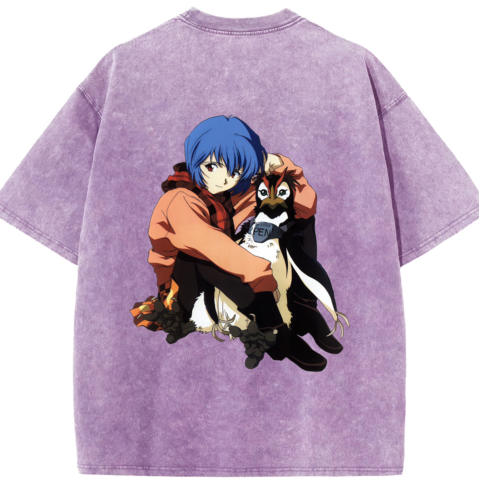 （画像用） EVA 新世紀エヴァンゲリオン 綿100% ヴィンテージ風 半袖Tシャツ（背面プリント）