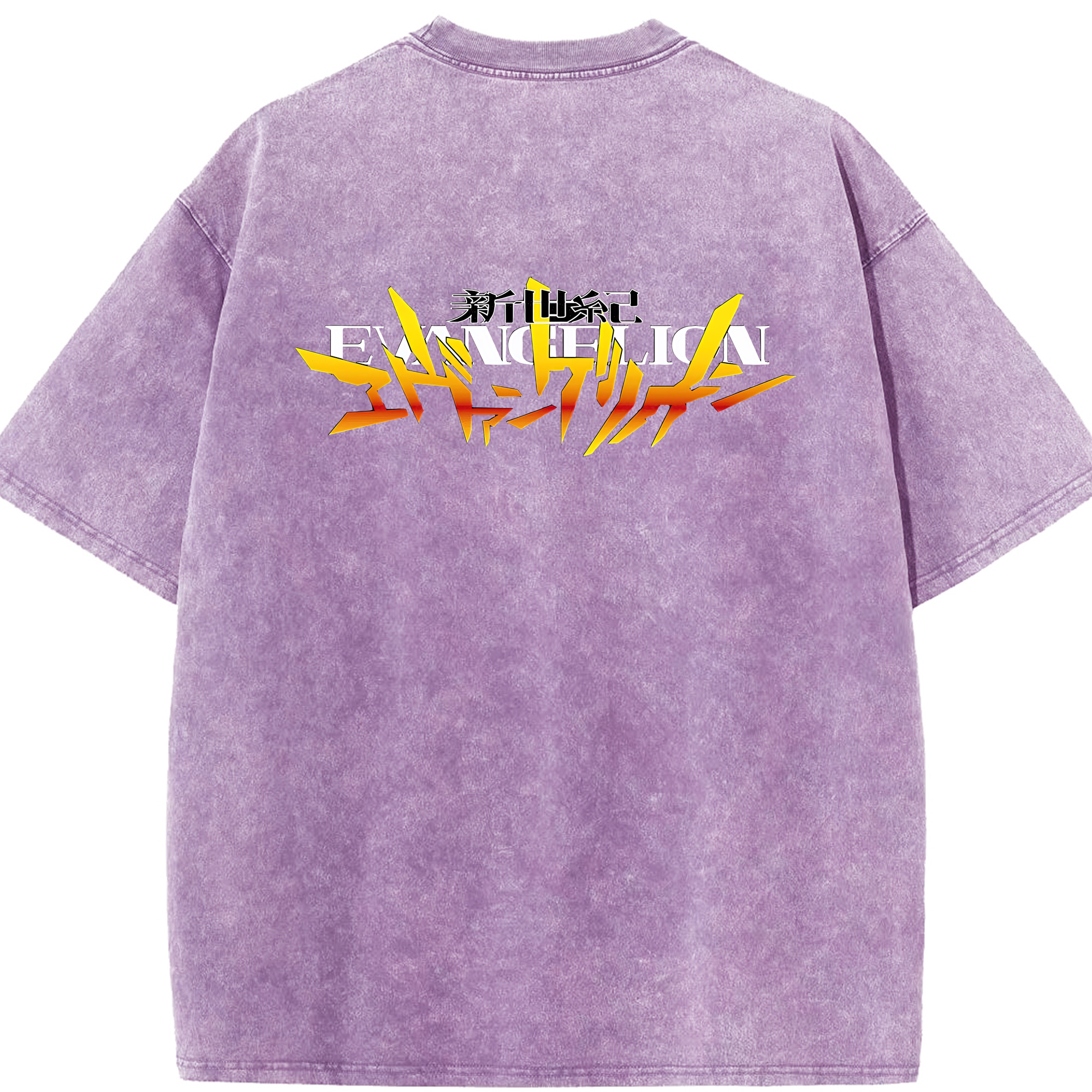 （画像用） EVA 新世紀エヴァンゲリオン 綿100% ヴィンテージ風 半袖Tシャツ（背面プリント）