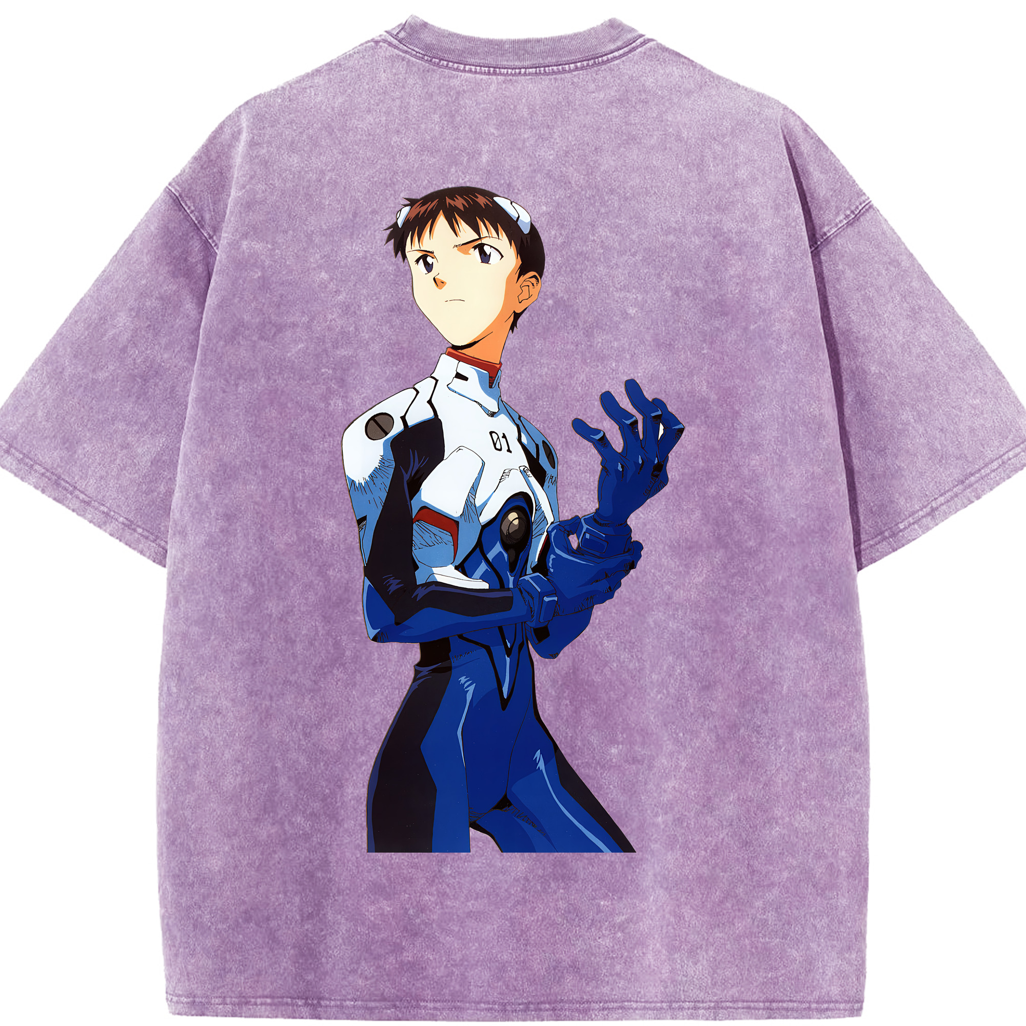 （画像用） EVA 新世紀エヴァンゲリオン 綿100% ヴィンテージ風 半袖Tシャツ（背面プリント）