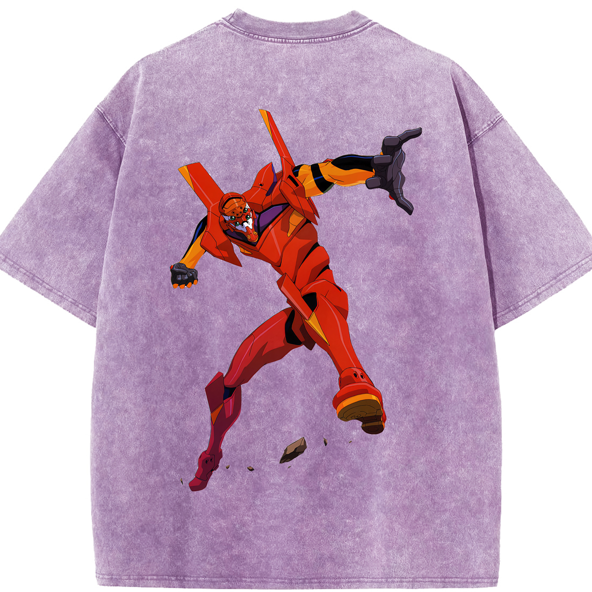 （画像用） EVA 新世紀エヴァンゲリオン 綿100% ヴィンテージ風 半袖Tシャツ（背面プリント）