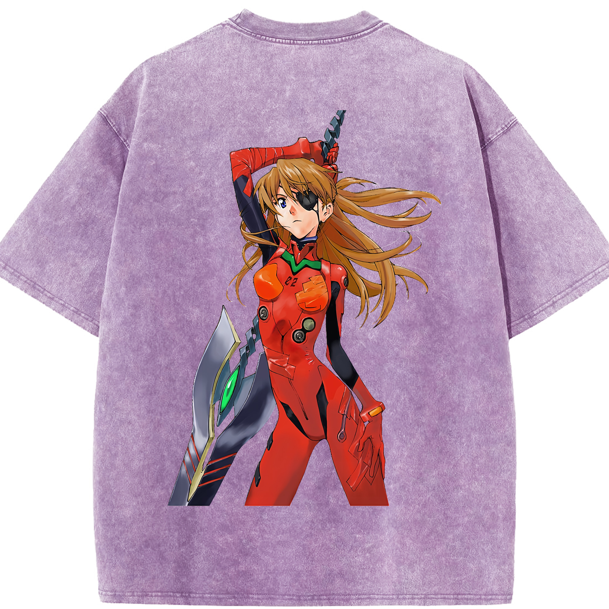 （画像用） EVA 新世紀エヴァンゲリオン 綿100% ヴィンテージ風 半袖Tシャツ（背面プリント）