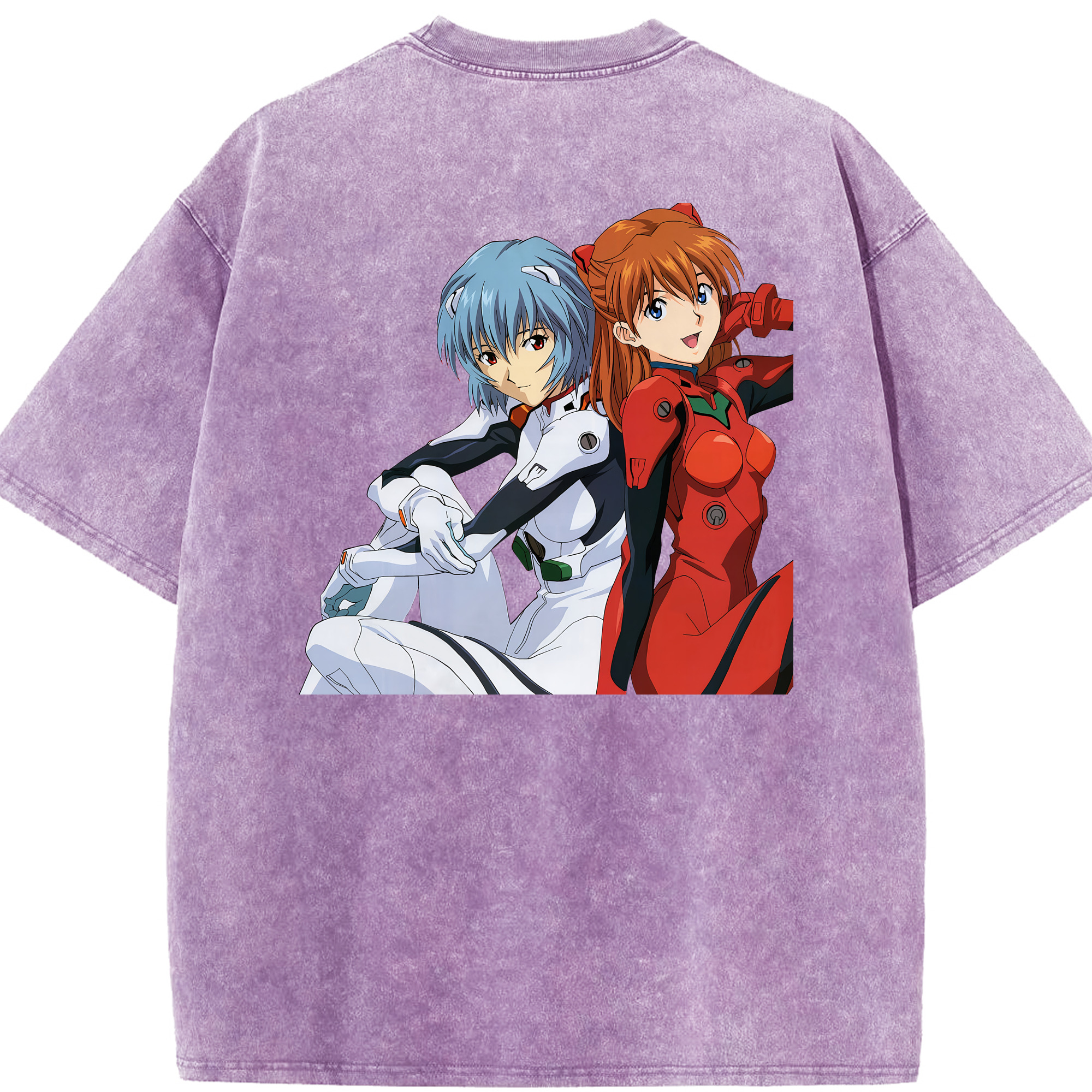 （画像用） EVA 新世紀エヴァンゲリオン 綿100% ヴィンテージ風 半袖Tシャツ（背面プリント）