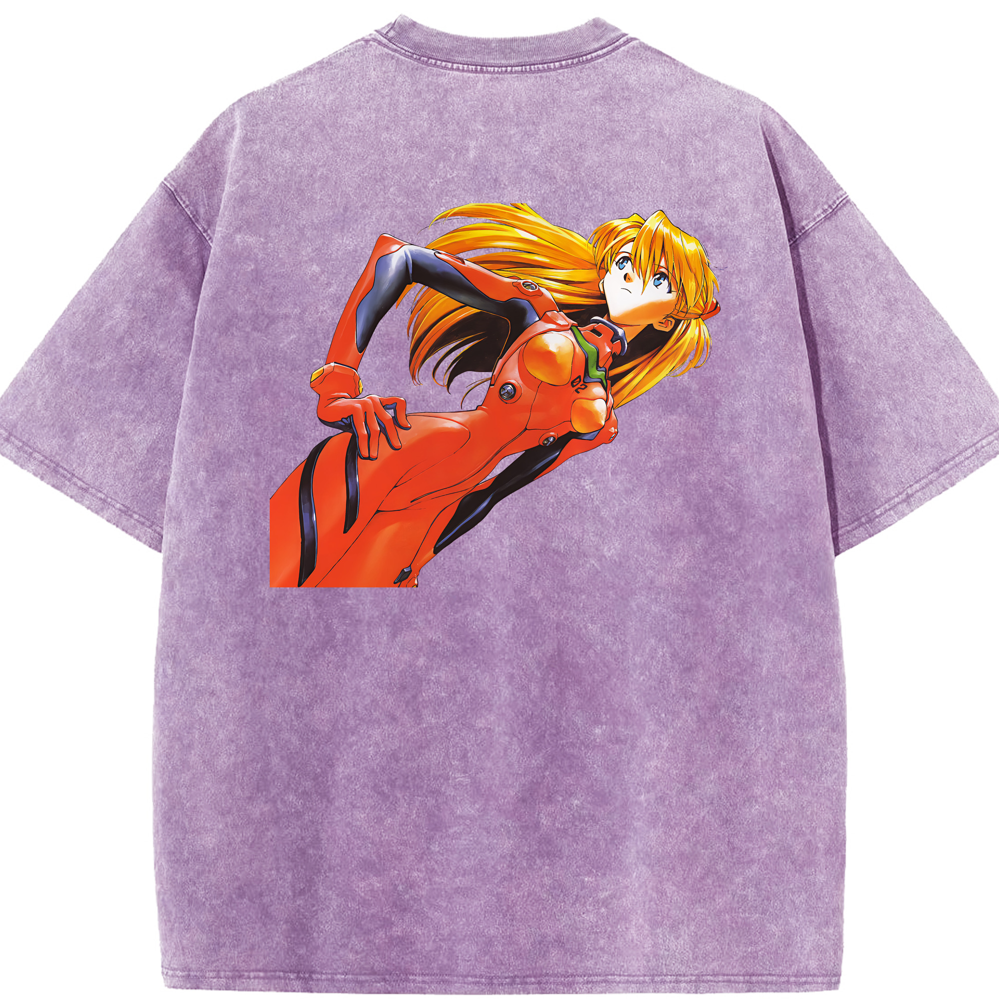 （画像用） EVA 新世紀エヴァンゲリオン 綿100% ヴィンテージ風 半袖Tシャツ（背面プリント）