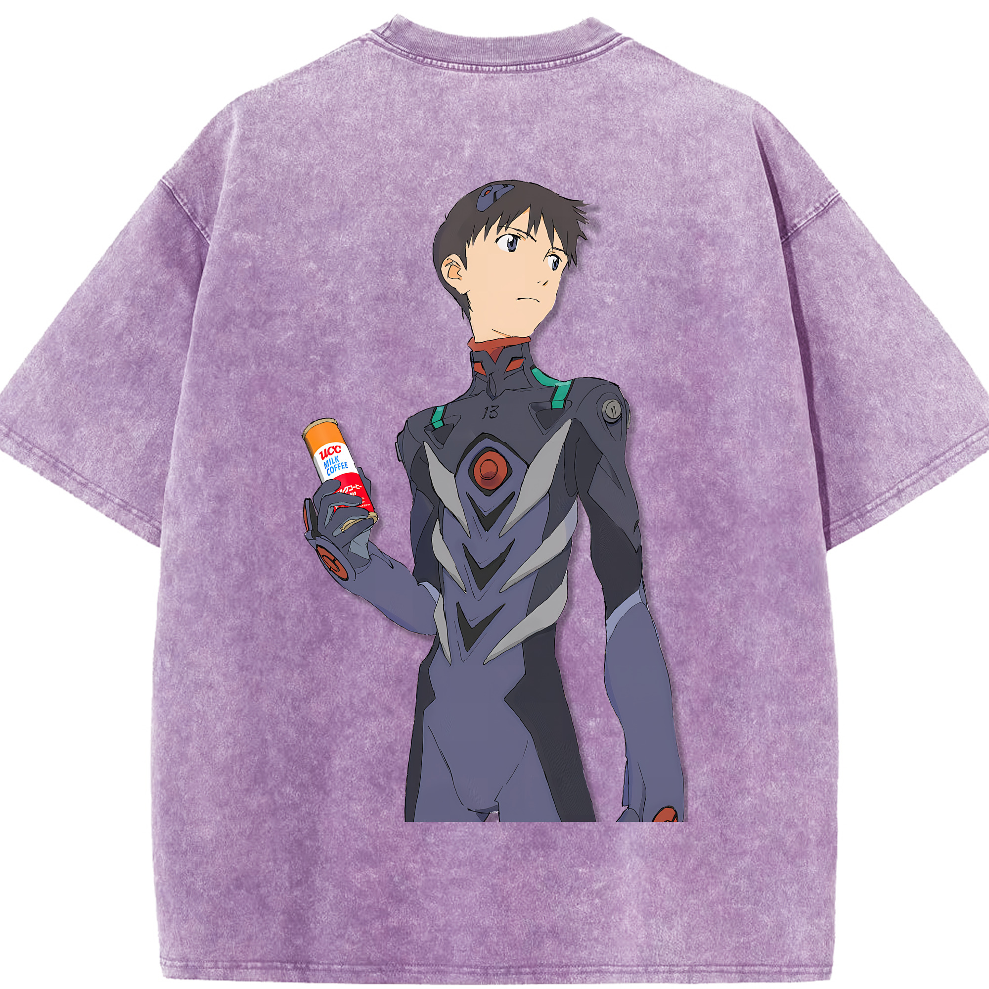 （画像用） EVA 新世紀エヴァンゲリオン 綿100% ヴィンテージ風 半袖Tシャツ（背面プリント）