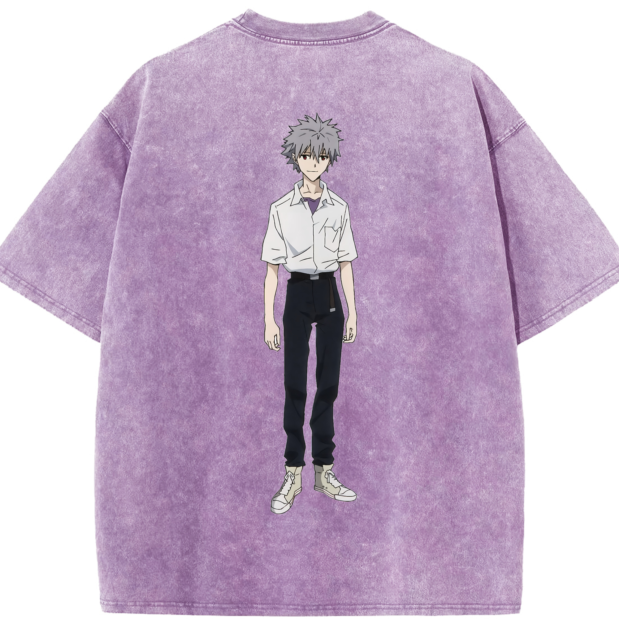 （画像用） EVA 新世紀エヴァンゲリオン 綿100% ヴィンテージ風 半袖Tシャツ（背面プリント）