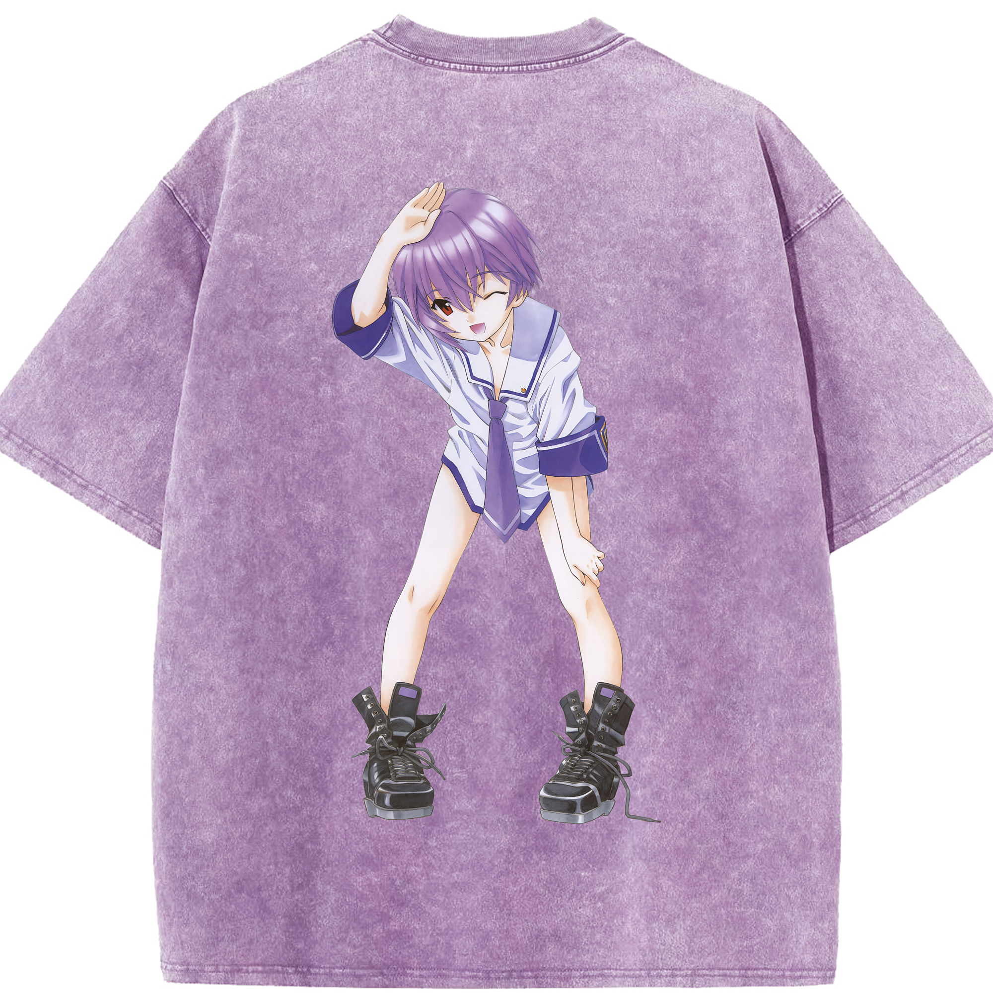 （画像用） EVA 新世紀エヴァンゲリオン 綿100% ヴィンテージ風 半袖Tシャツ（背面プリント）