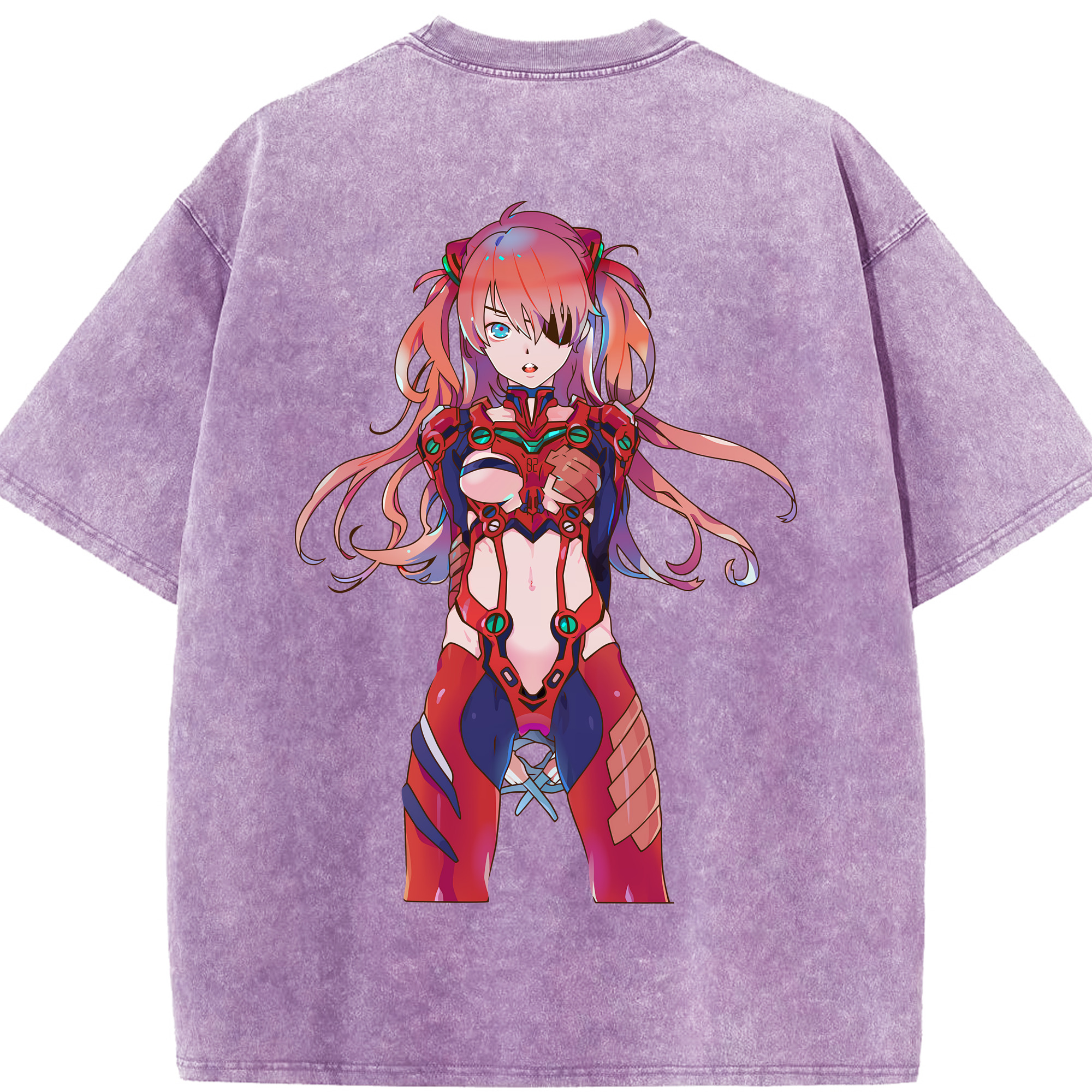 （画像用） EVA 新世紀エヴァンゲリオン 綿100% ヴィンテージ風 半袖Tシャツ（背面プリント）