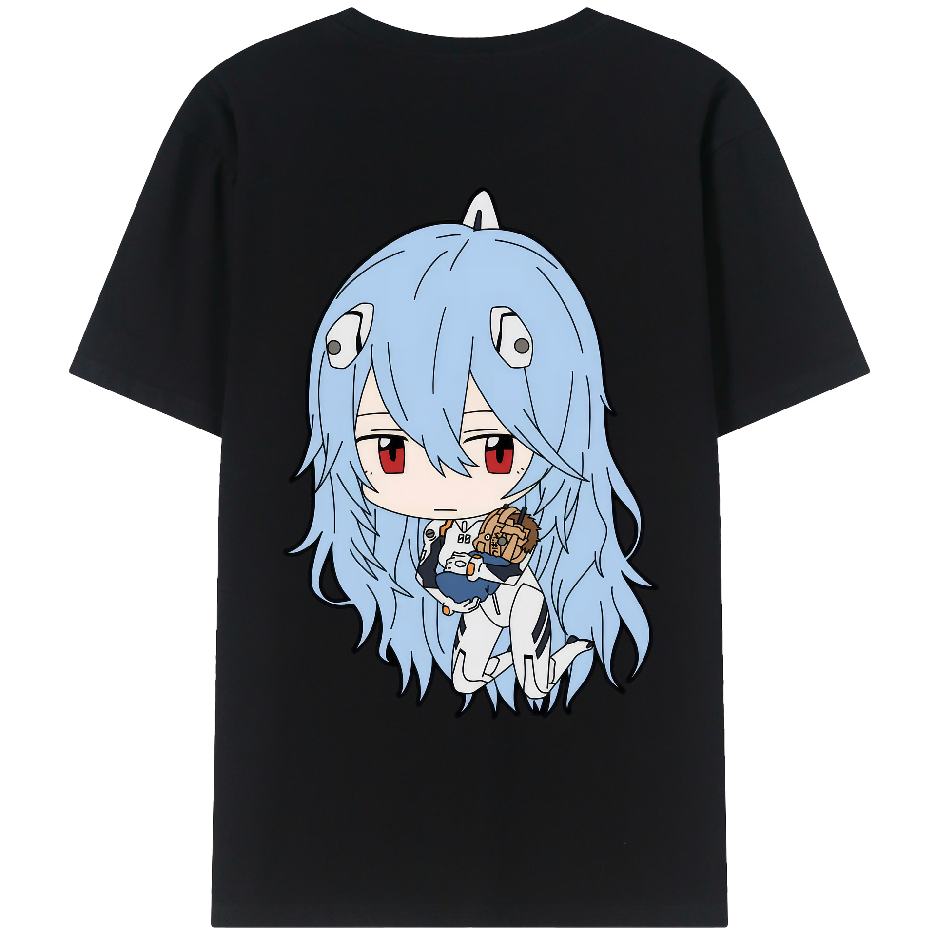 （画像用） EVA 新世紀エヴァンゲリオン 綿100％ メンズ半袖Tシャツ（バックプリント） 通気性