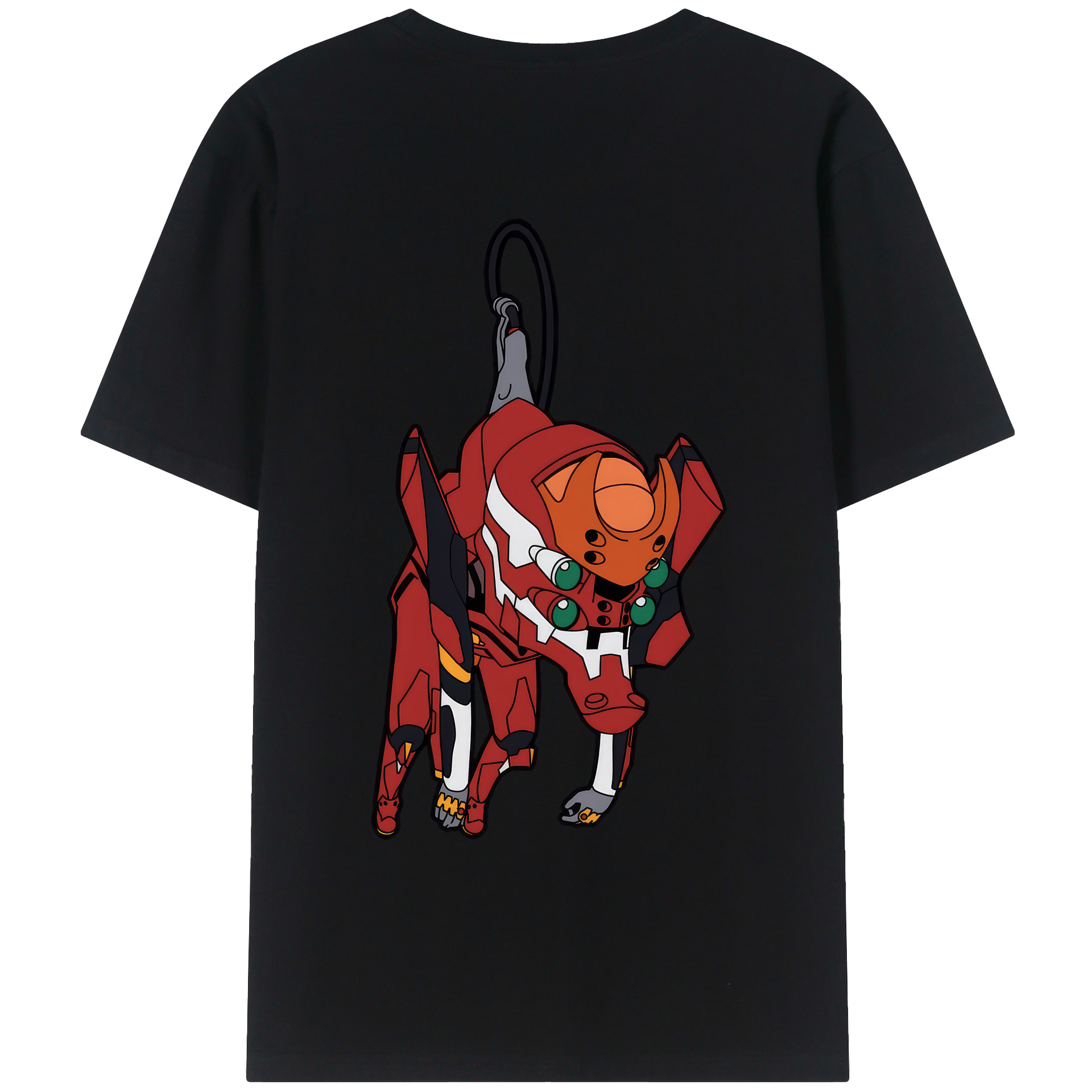 （画像用） EVA 新世紀エヴァンゲリオン 綿100％ メンズ半袖Tシャツ（バックプリント） 通気性