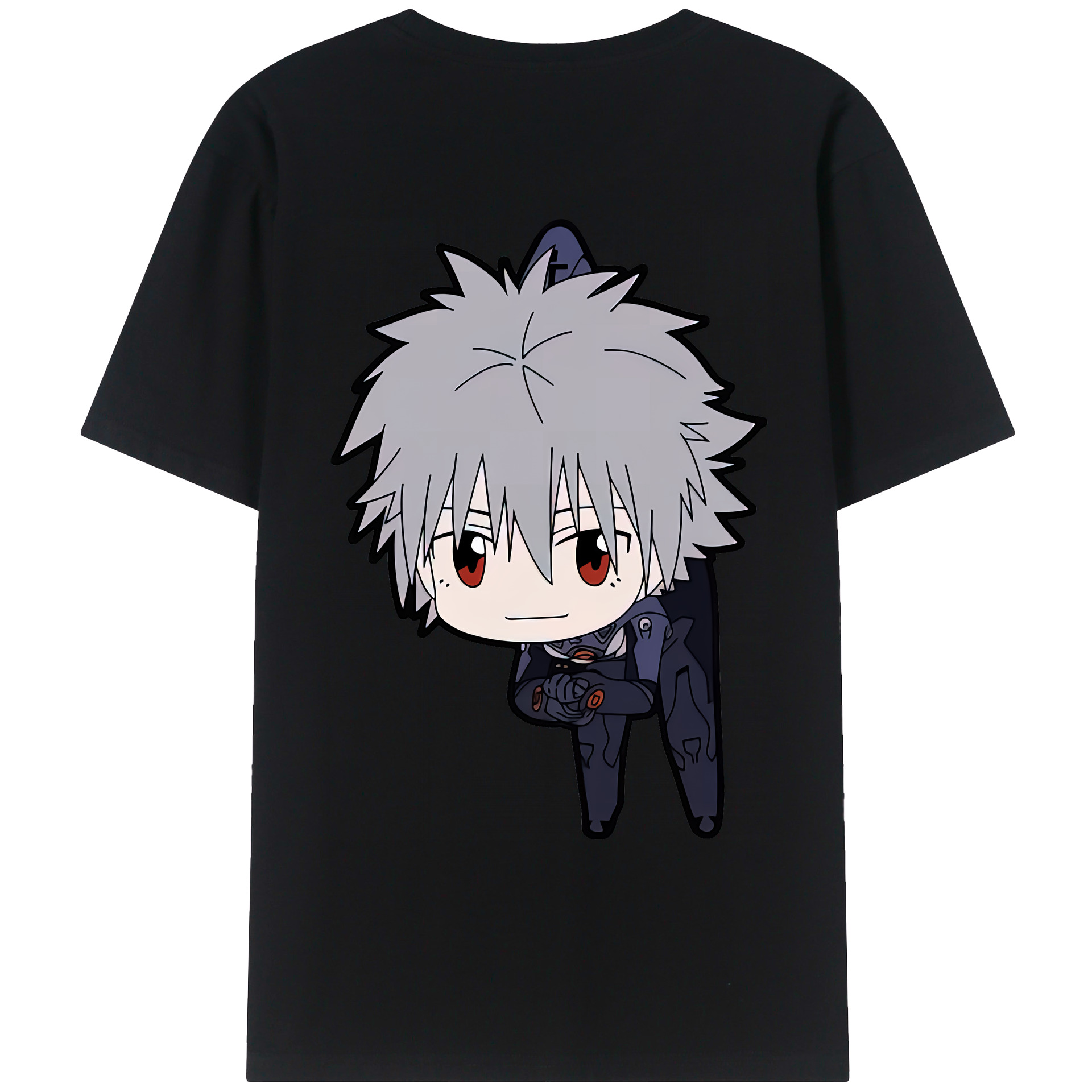 （画像用） EVA 新世紀エヴァンゲリオン 綿100％ メンズ半袖Tシャツ（バックプリント） 通気性