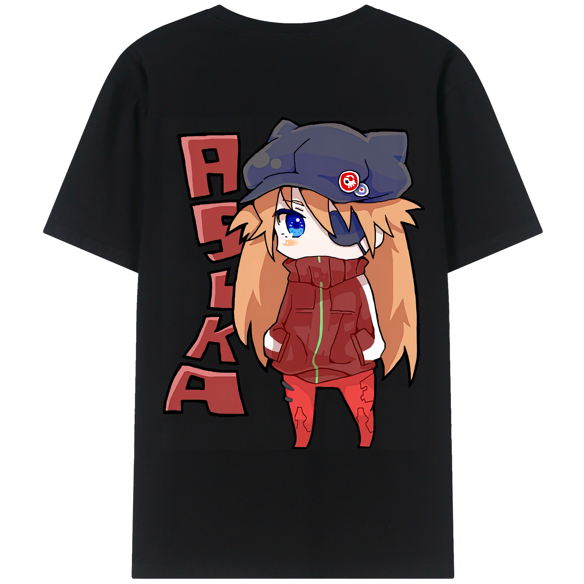 （画像用） EVA 新世紀エヴァンゲリオン 綿100％ メンズ半袖Tシャツ（バックプリント） 通気性