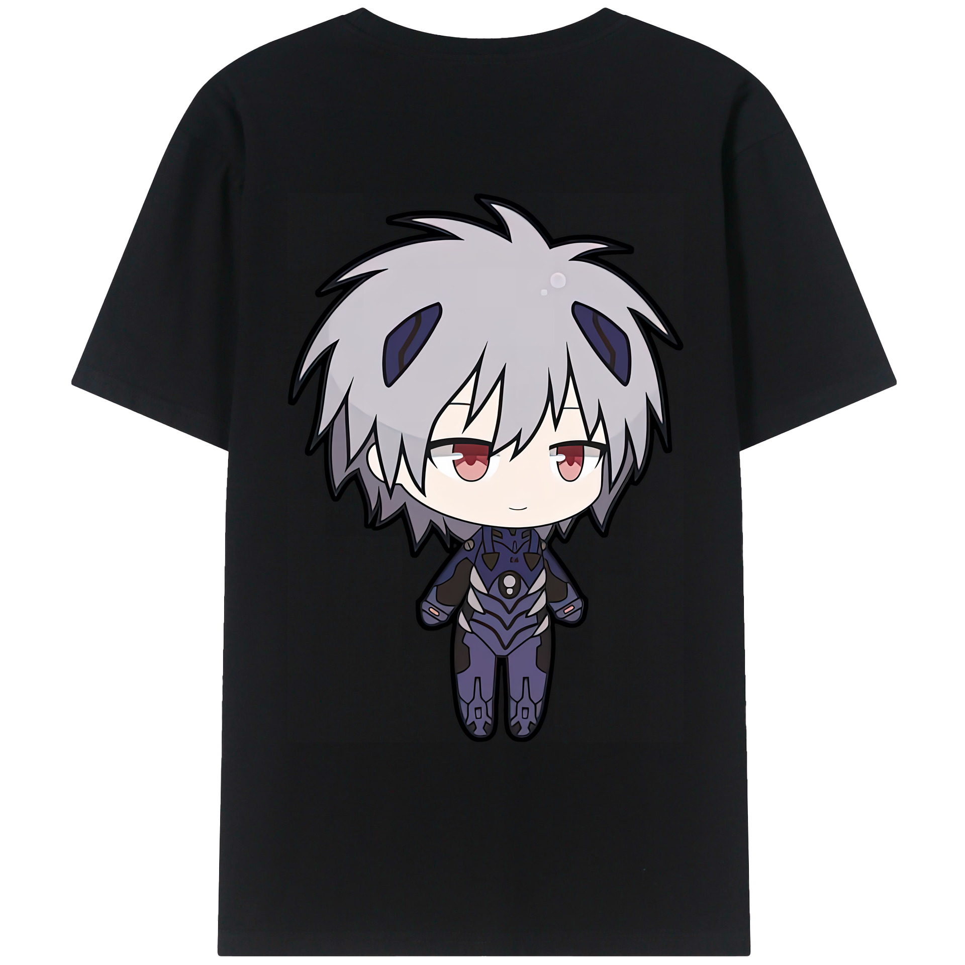 （画像用） EVA 新世紀エヴァンゲリオン 綿100％ メンズ半袖Tシャツ（バックプリント） 通気性