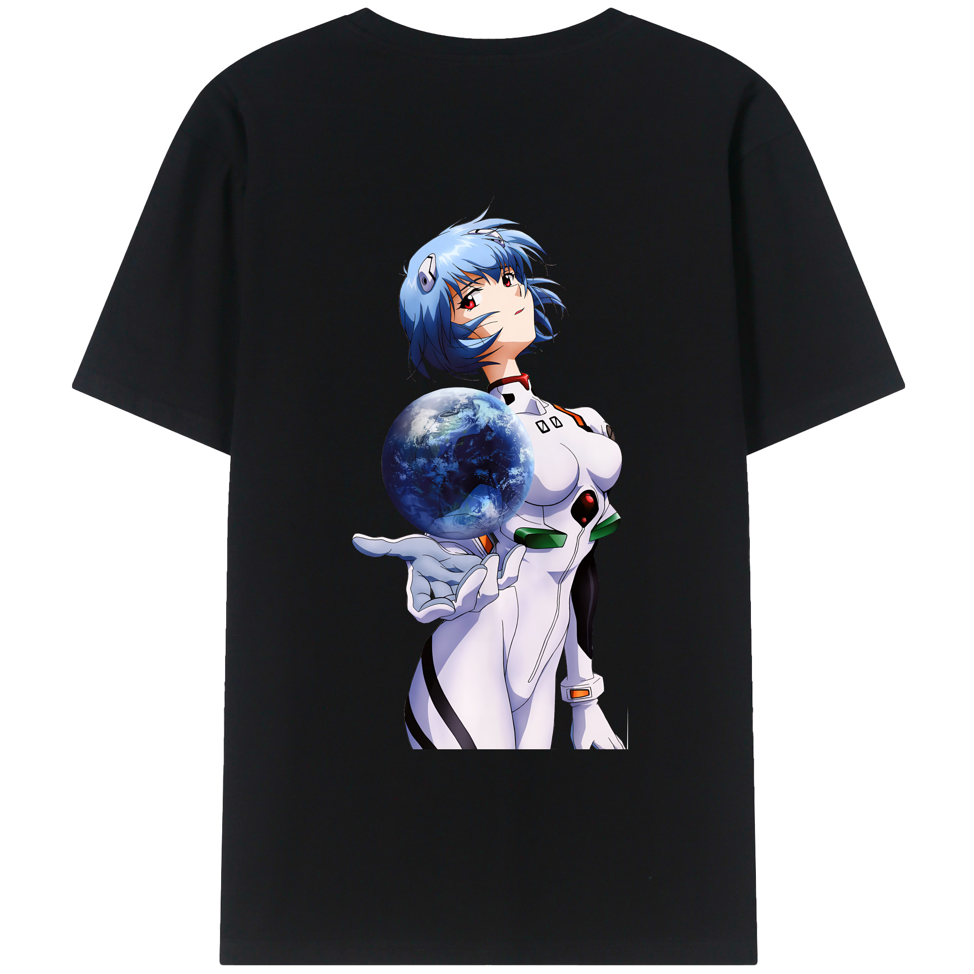 （画像用） EVA 新世紀エヴァンゲリオン 綿100％ メンズ半袖Tシャツ（バックプリント） 通気性