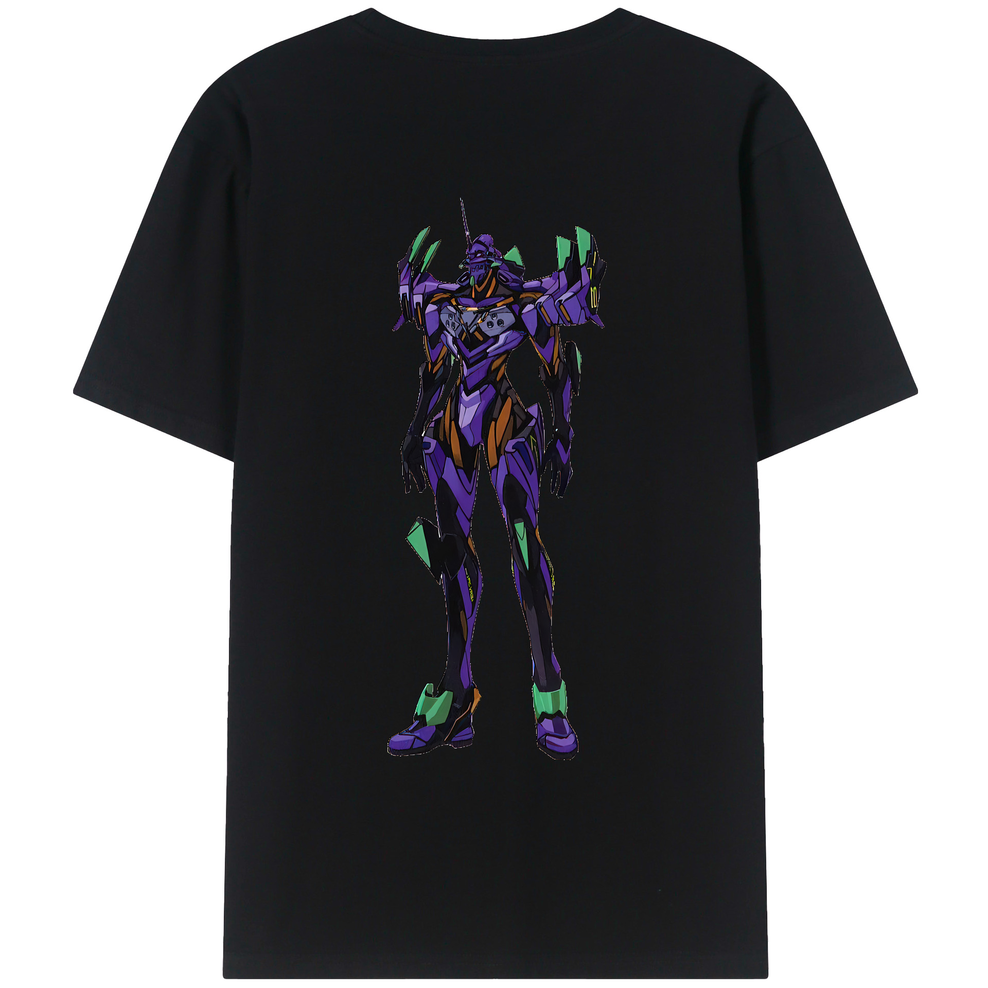 （画像用） EVA 新世紀エヴァンゲリオン 綿100％ メンズ半袖Tシャツ（バックプリント） 通気性