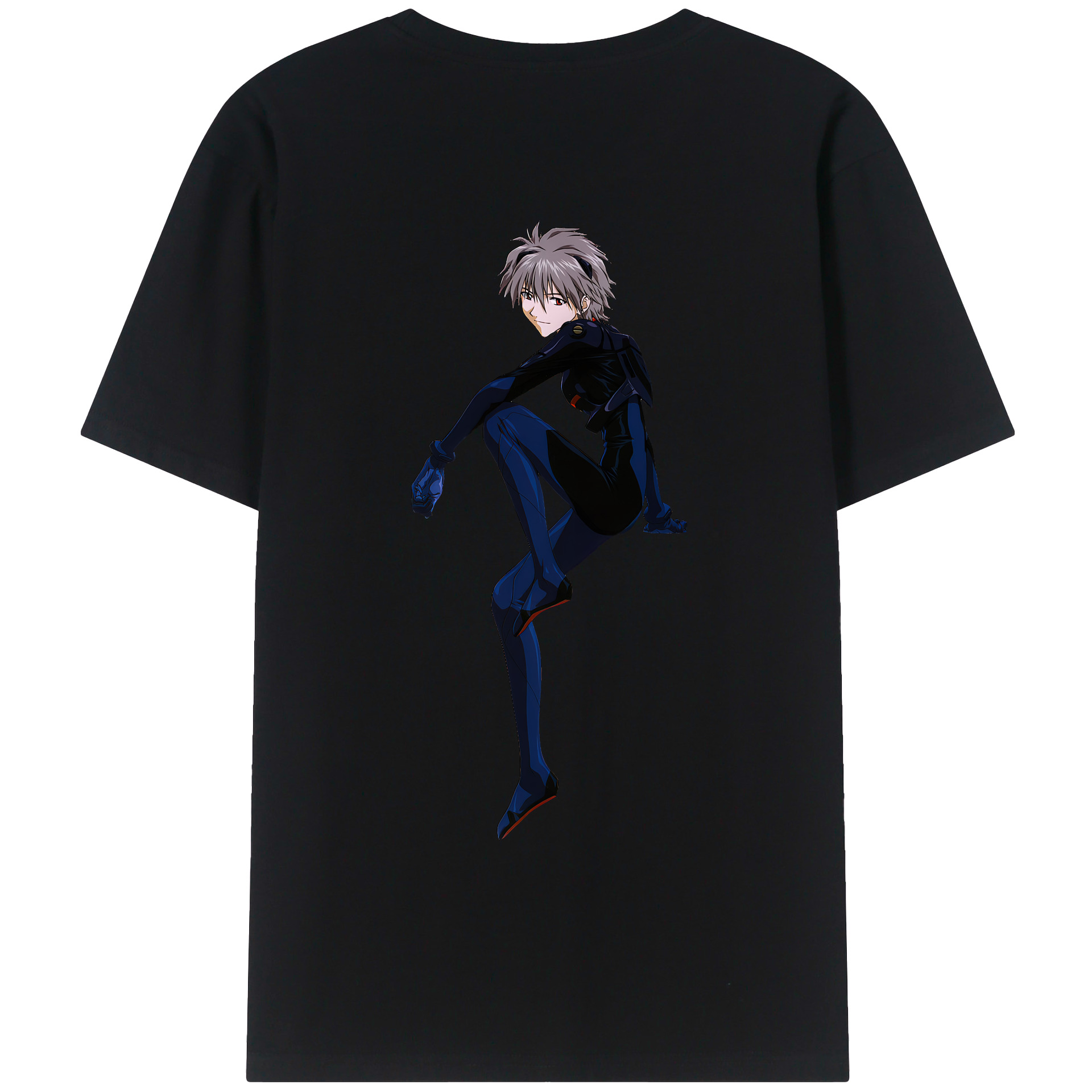 （画像用） EVA 新世紀エヴァンゲリオン 綿100％ メンズ半袖Tシャツ（バックプリント） 通気性