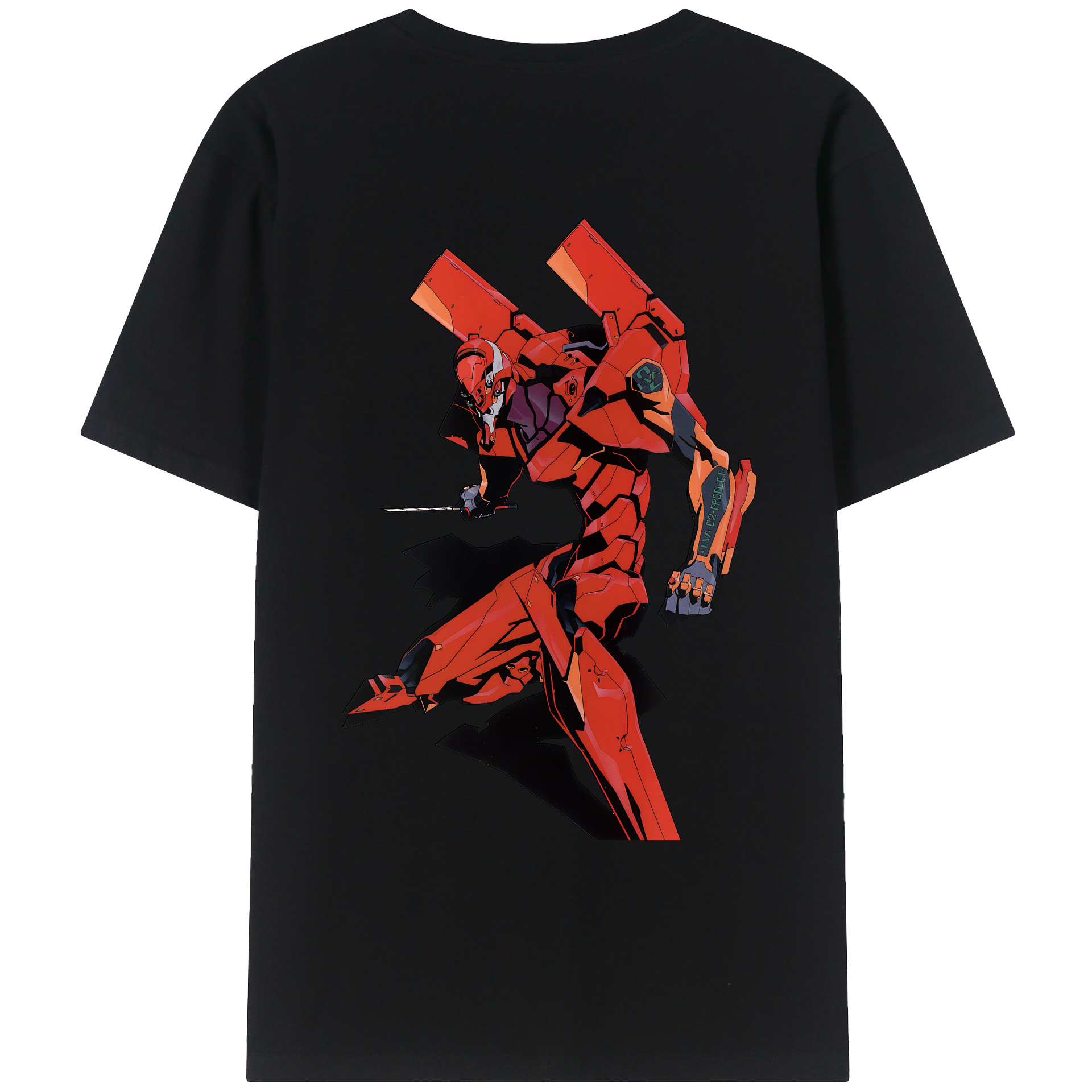 （画像用） EVA 新世紀エヴァンゲリオン 綿100％ メンズ半袖Tシャツ（バックプリント） 通気性