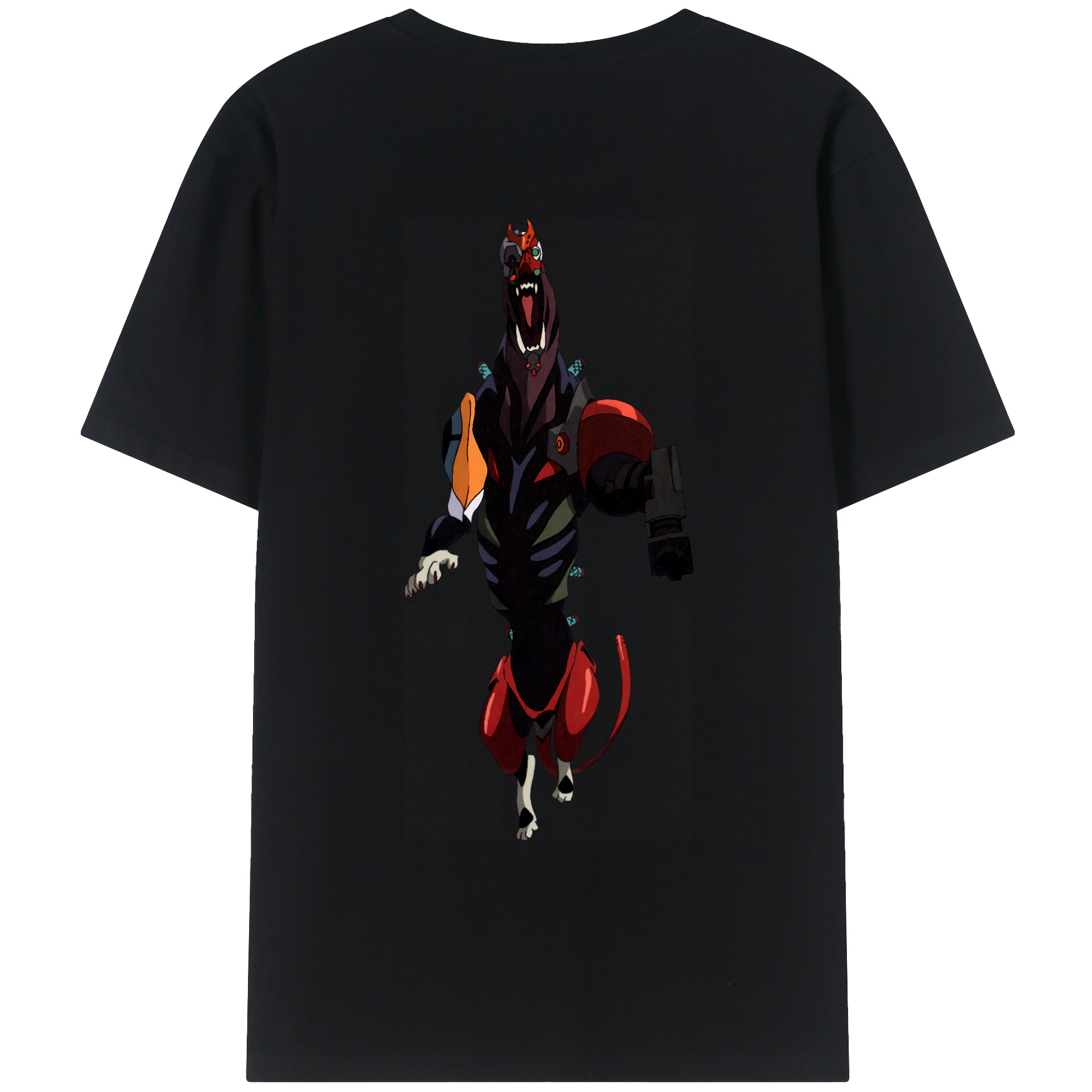 （画像用） EVA 新世紀エヴァンゲリオン 綿100％ メンズ半袖Tシャツ（バックプリント） 通気性