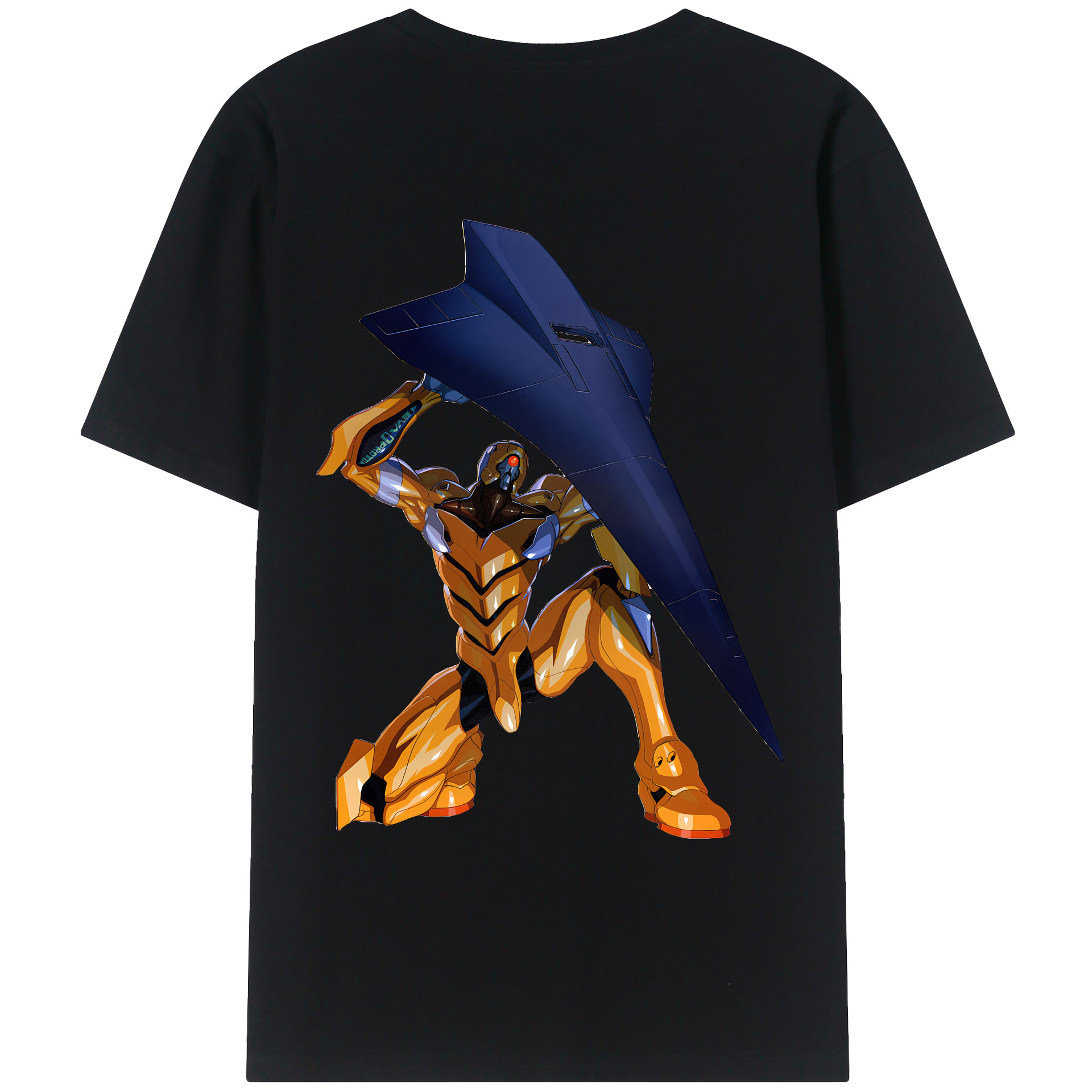 （画像用） EVA 新世紀エヴァンゲリオン 綿100％ メンズ半袖Tシャツ（バックプリント） 通気性