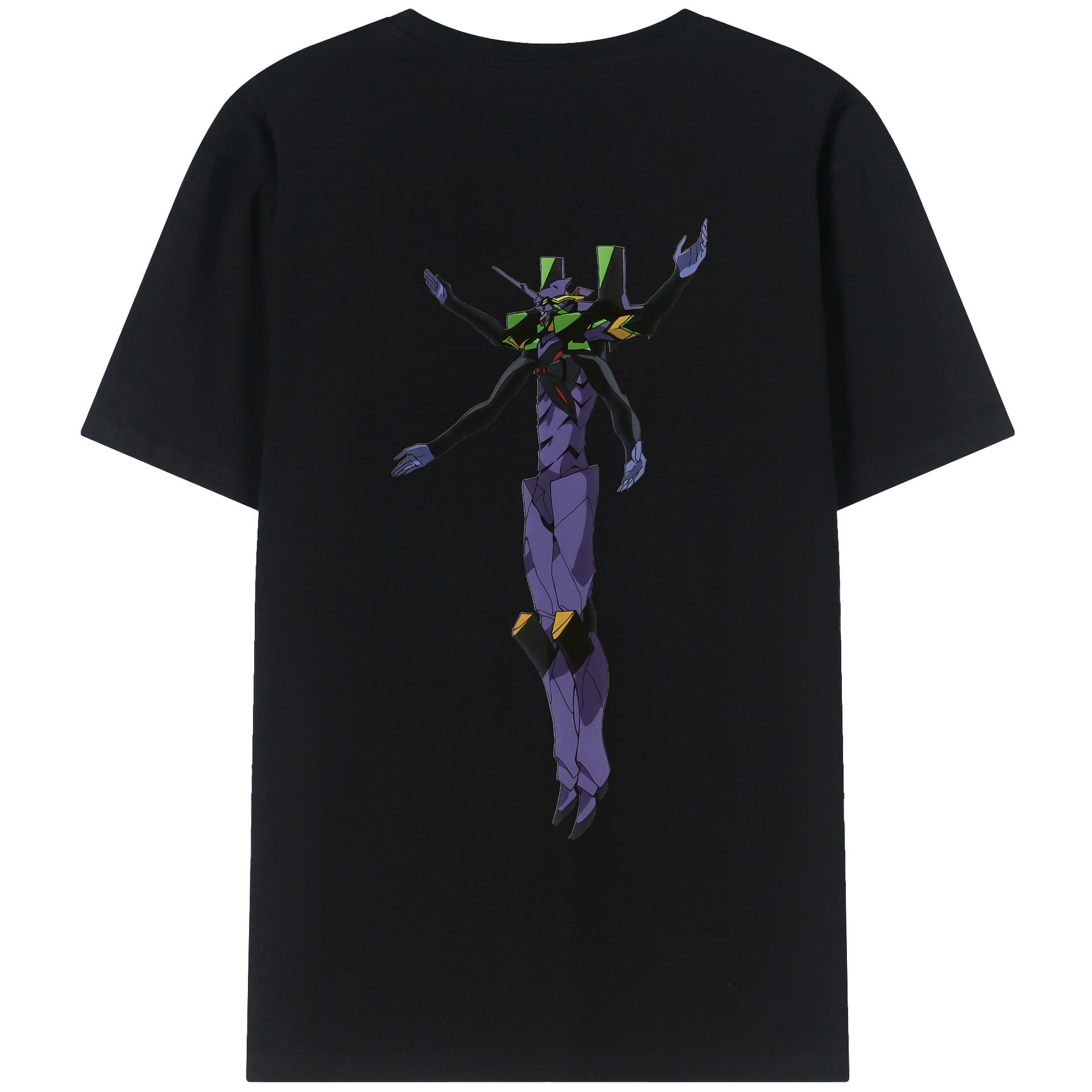 （画像用） EVA 新世紀エヴァンゲリオン 綿100％ メンズ半袖Tシャツ（バックプリント） 通気性