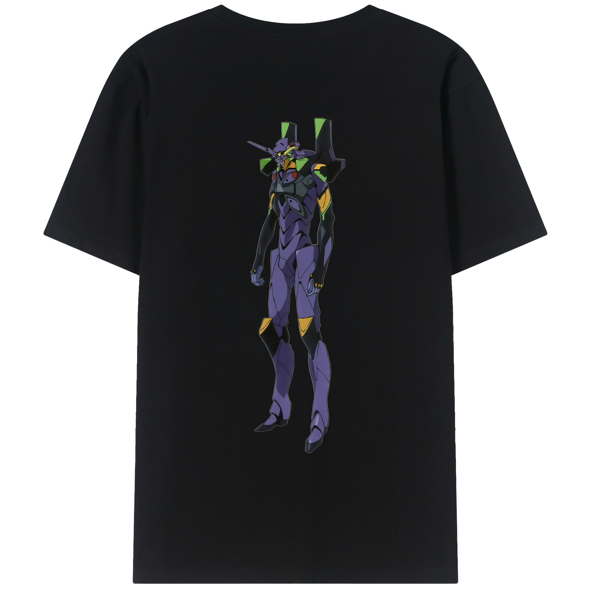 （画像用） EVA 新世紀エヴァンゲリオン 綿100％ メンズ半袖Tシャツ（バックプリント） 通気性