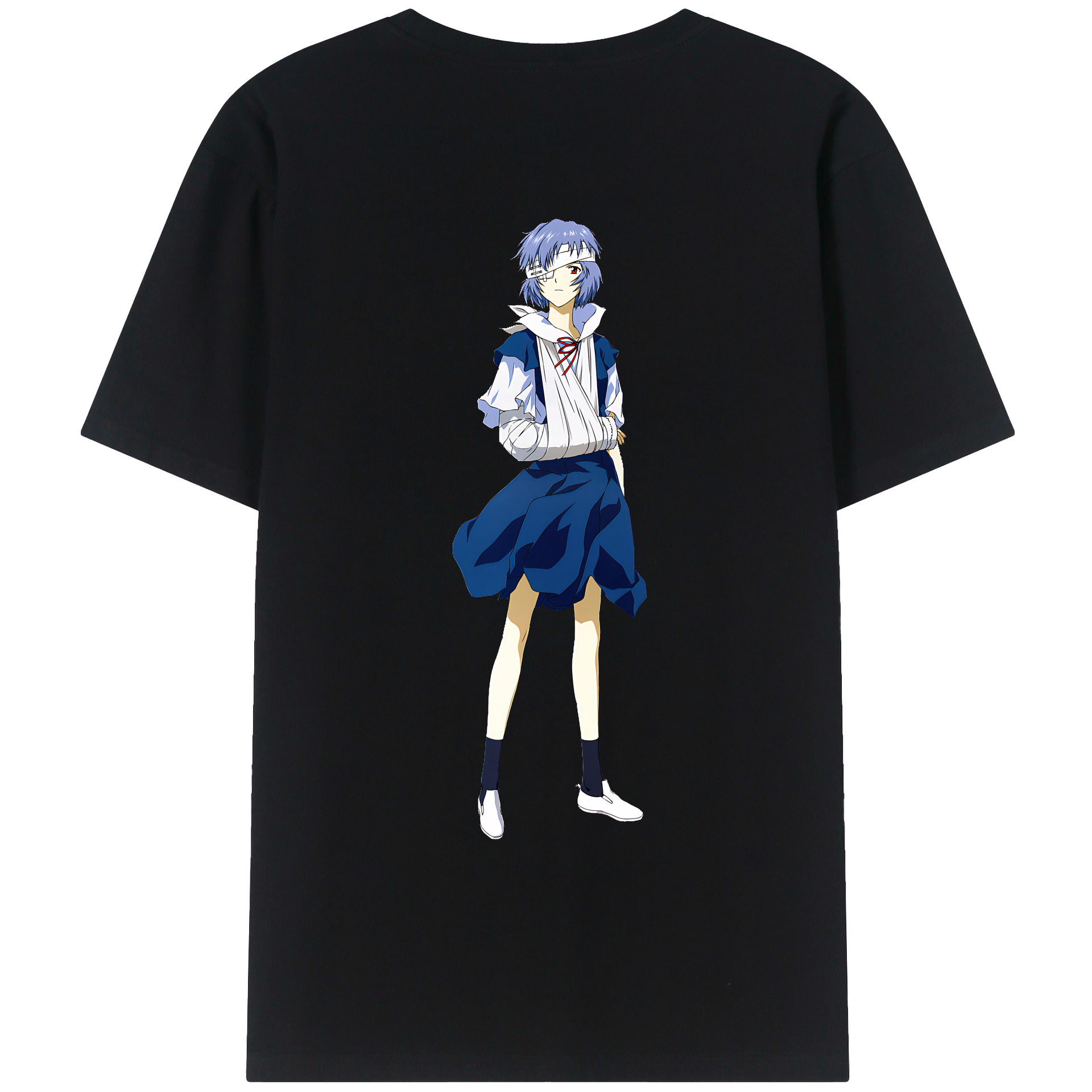 （画像用） EVA 新世紀エヴァンゲリオン 綿100％ メンズ半袖Tシャツ（バックプリント） 通気性