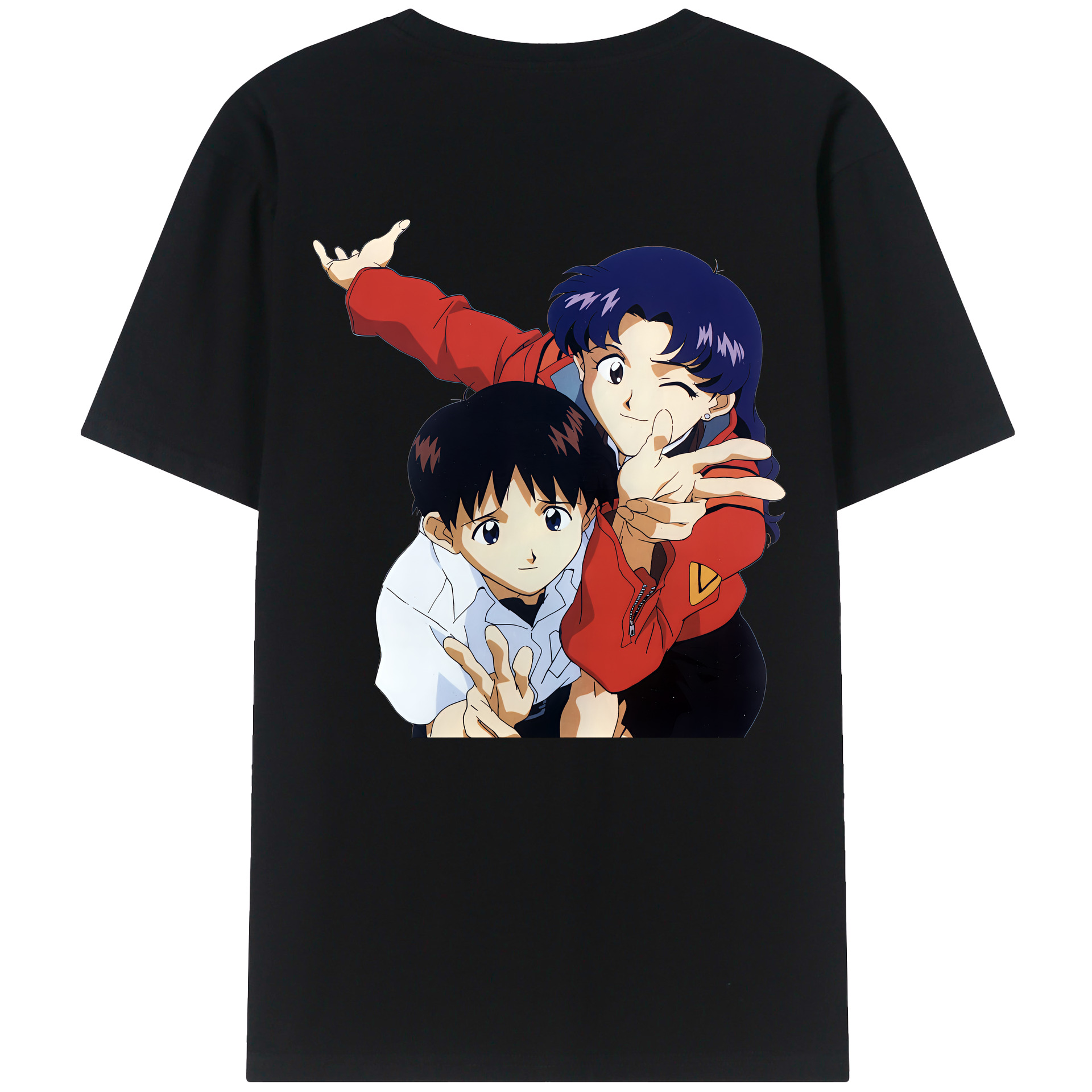 （画像用） EVA 新世紀エヴァンゲリオン 綿100％ メンズ半袖Tシャツ（バックプリント） 通気性