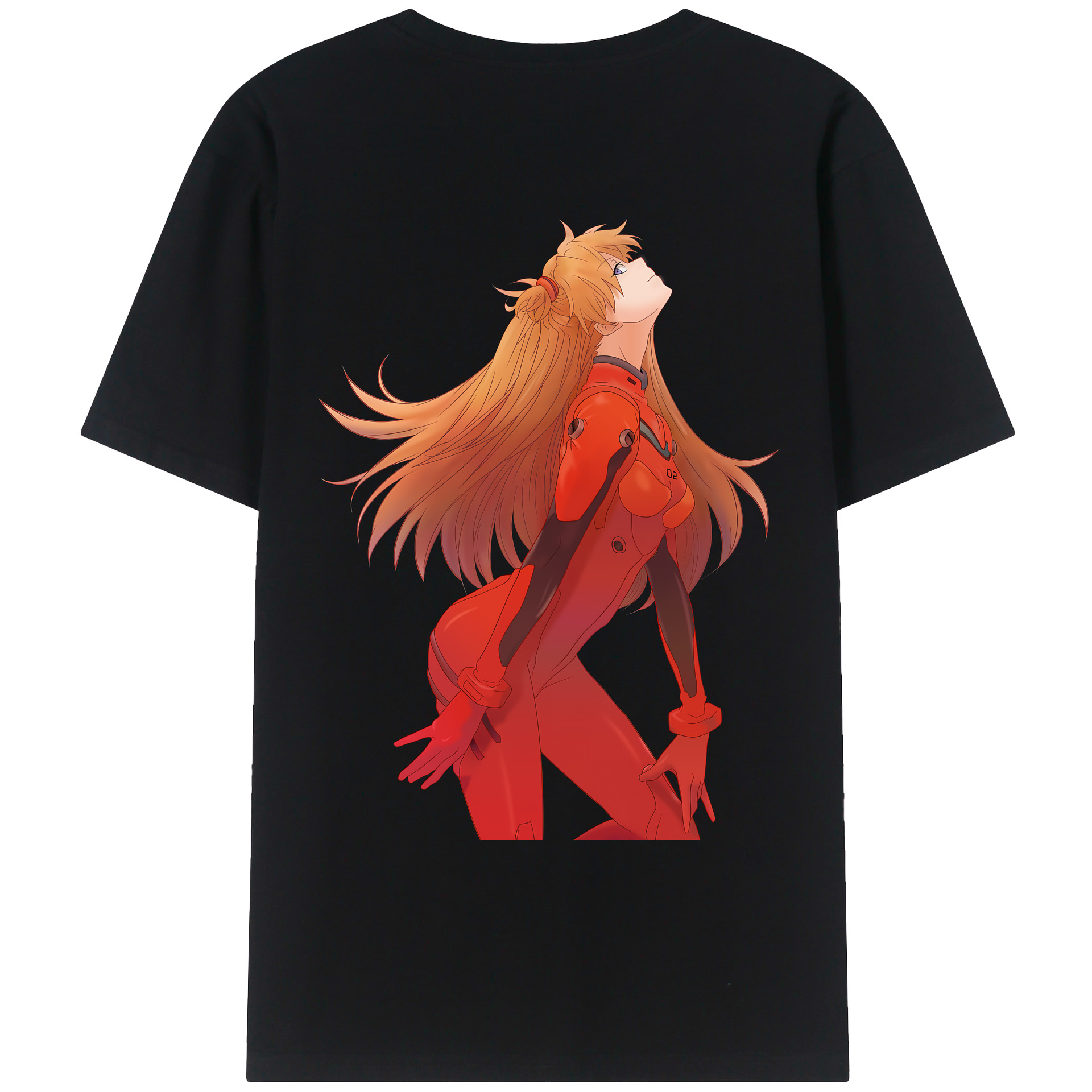 （画像用） EVA 新世紀エヴァンゲリオン 綿100％ メンズ半袖Tシャツ（バックプリント） 通気性