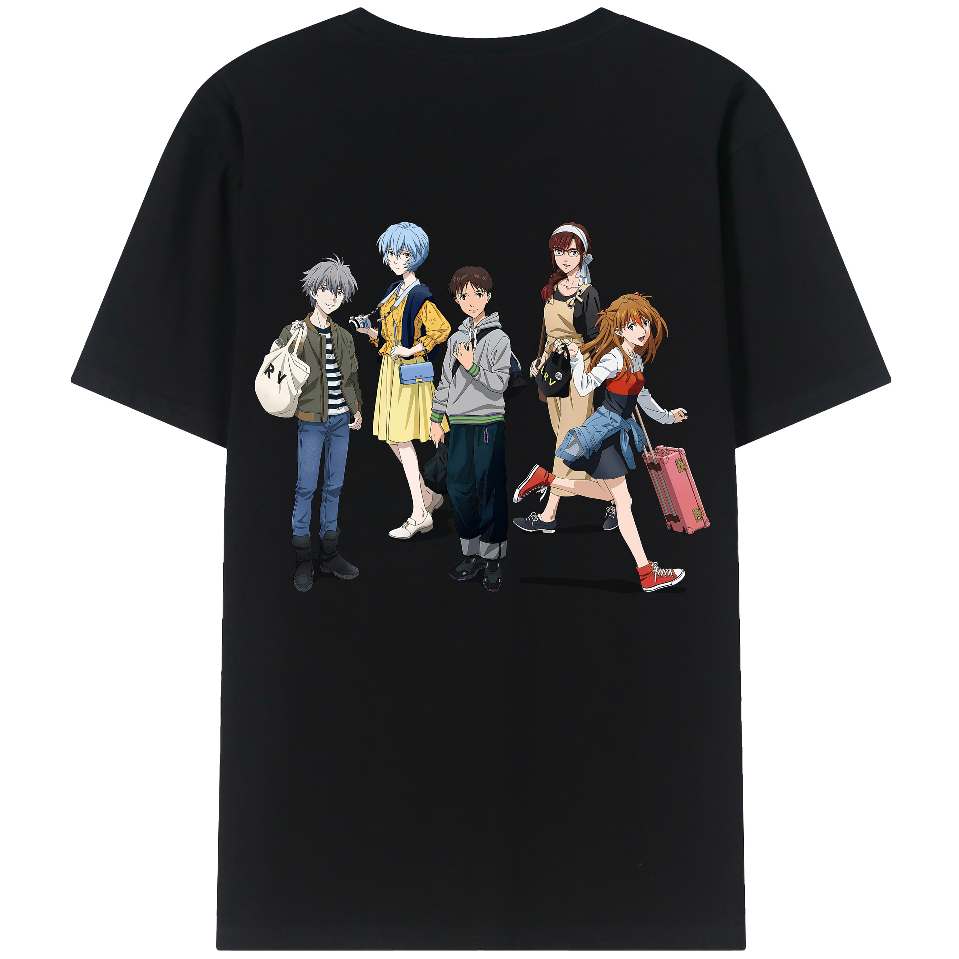 （画像用） EVA 新世紀エヴァンゲリオン 綿100％ メンズ半袖Tシャツ（バックプリント） 通気性