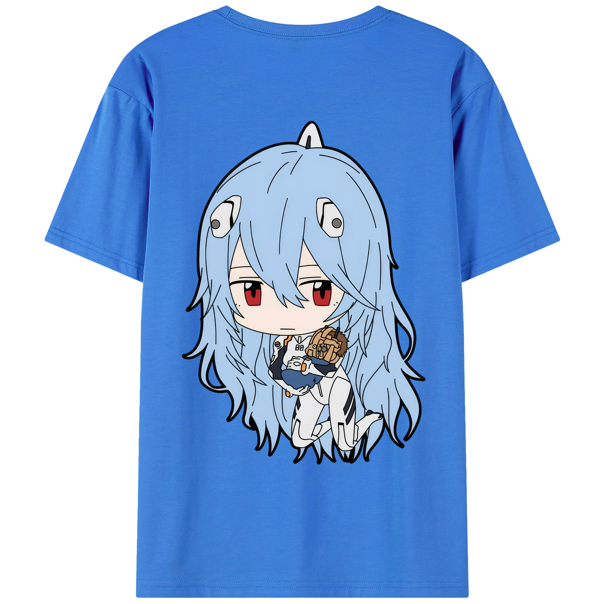 （画像用） EVA 新世紀エヴァンゲリオン 綿100％ メンズ半袖Tシャツ（バックプリント） 通気性