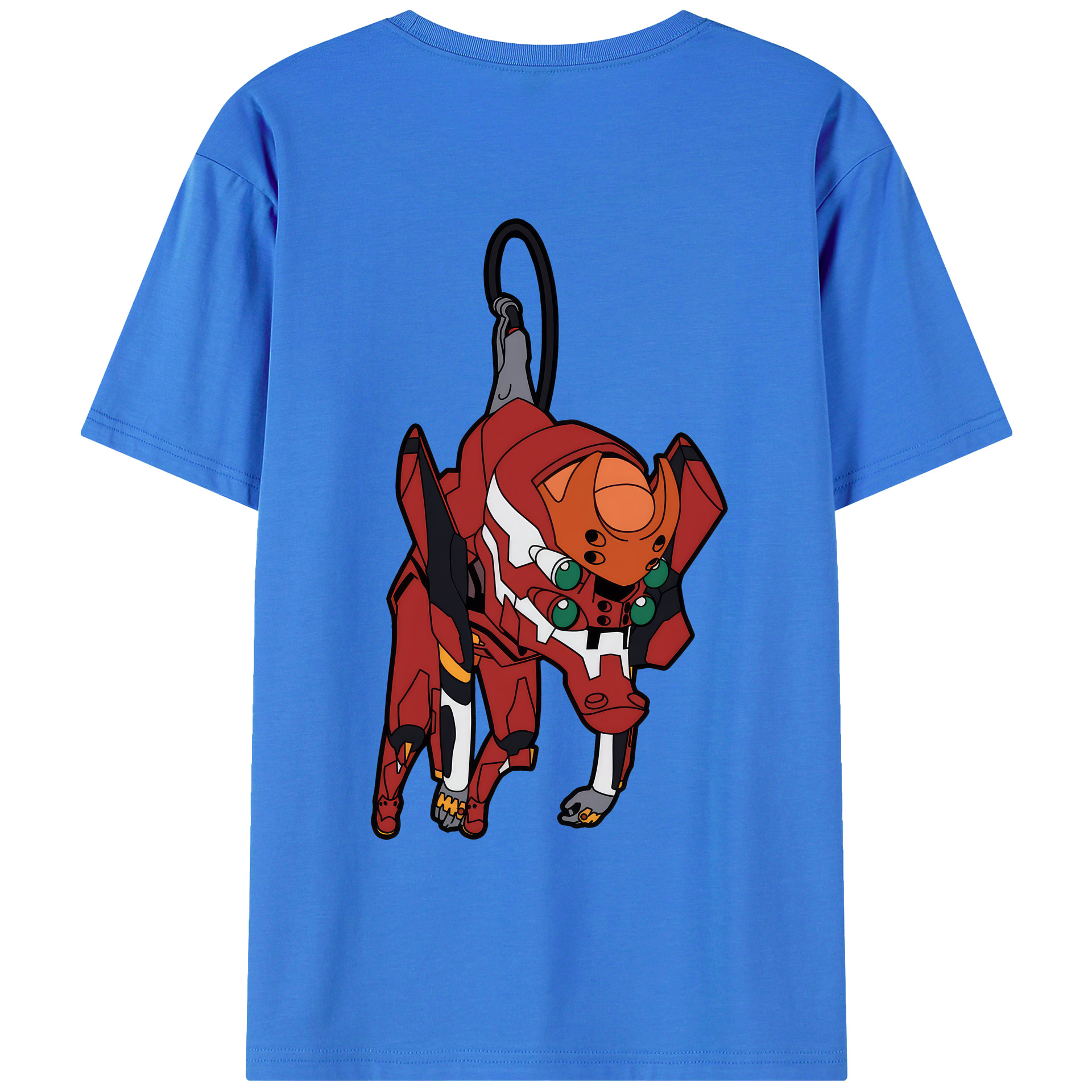 （画像用） EVA 新世紀エヴァンゲリオン 綿100％ メンズ半袖Tシャツ（バックプリント） 通気性