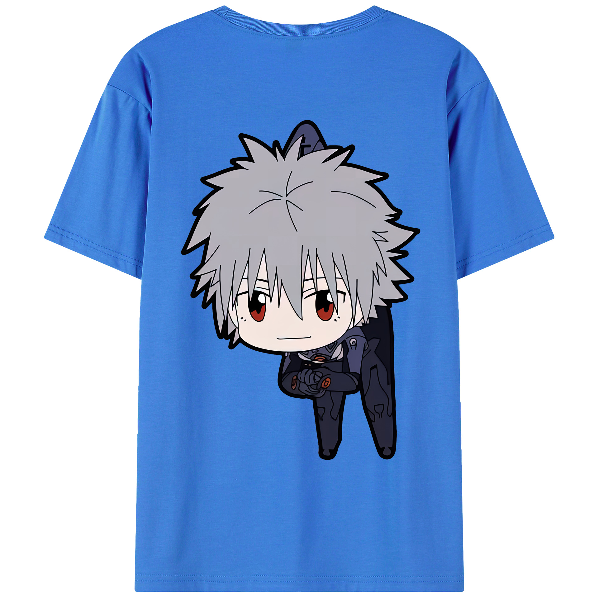 （画像用） EVA 新世紀エヴァンゲリオン 綿100％ メンズ半袖Tシャツ（バックプリント） 通気性