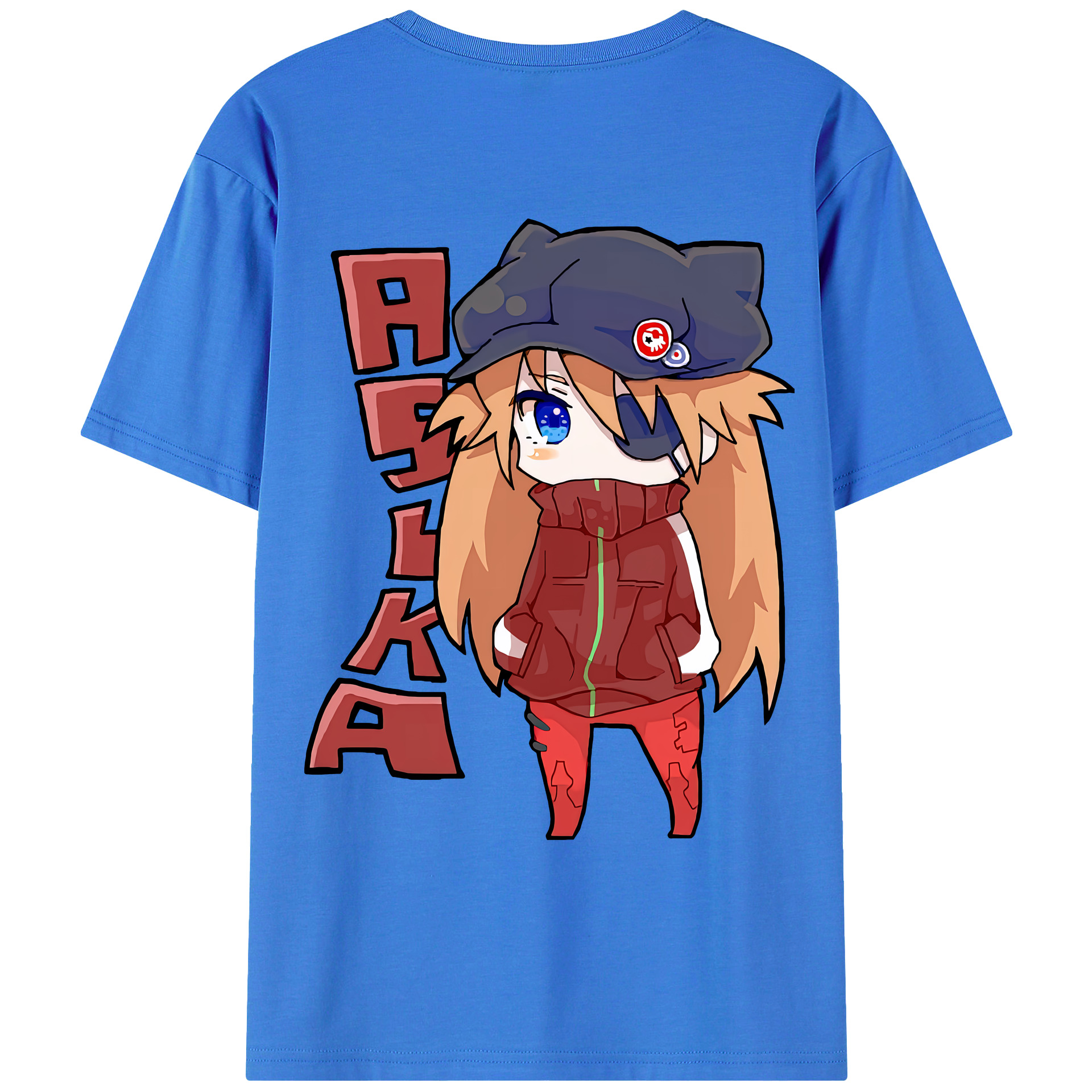 （画像用） EVA 新世紀エヴァンゲリオン 綿100％ メンズ半袖Tシャツ（バックプリント） 通気性