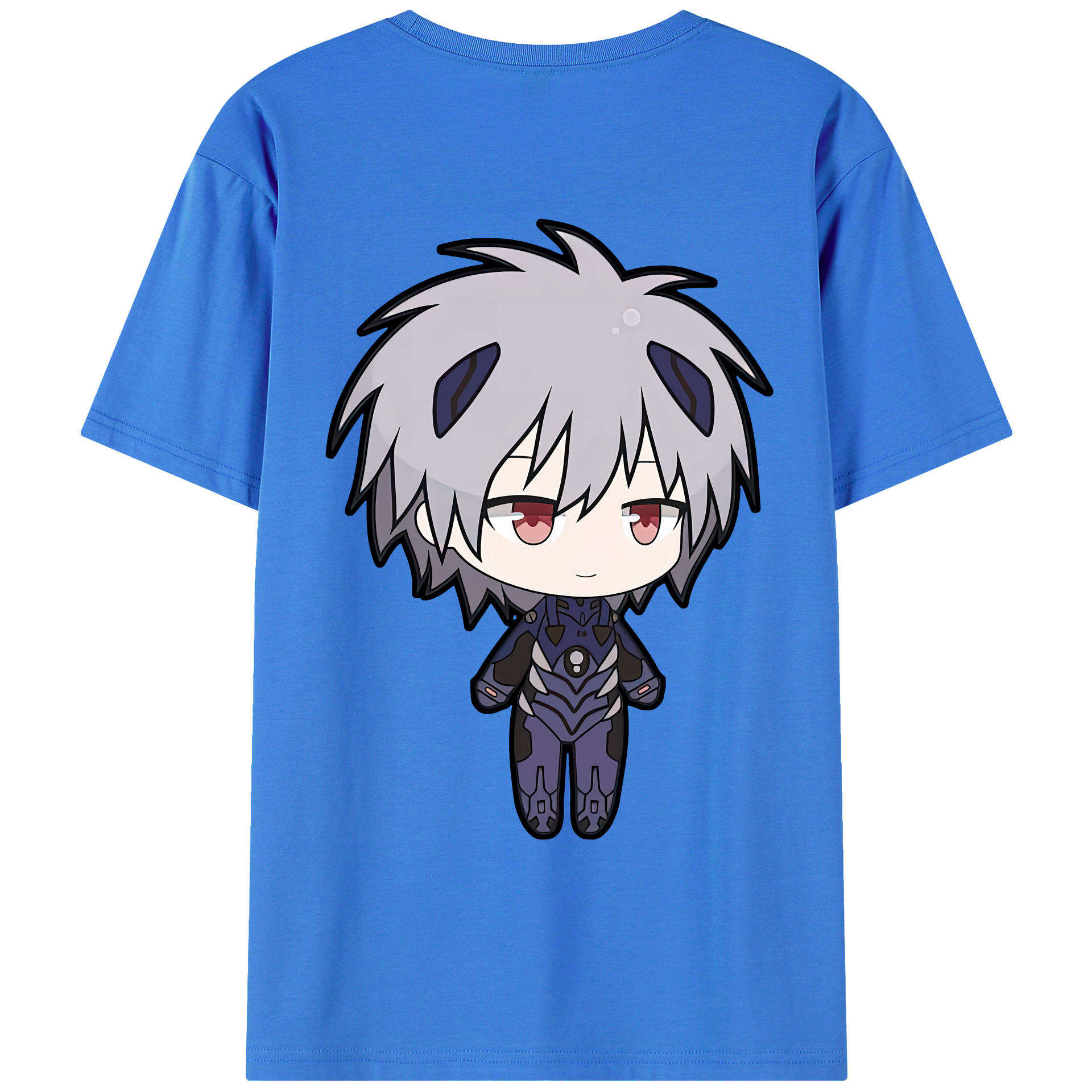 （画像用） EVA 新世紀エヴァンゲリオン 綿100％ メンズ半袖Tシャツ（バックプリント） 通気性