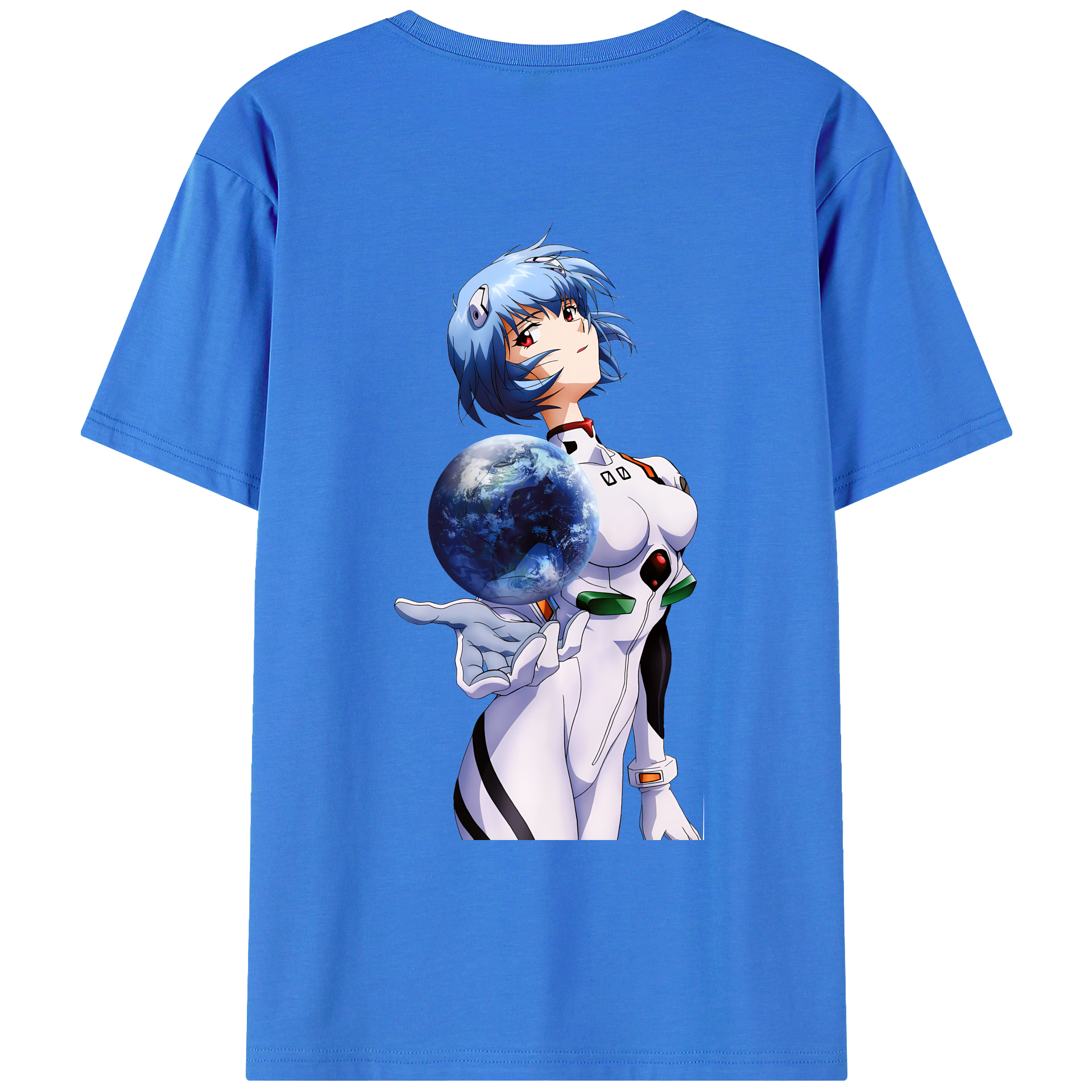 （画像用） EVA 新世紀エヴァンゲリオン 綿100％ メンズ半袖Tシャツ（バックプリント） 通気性