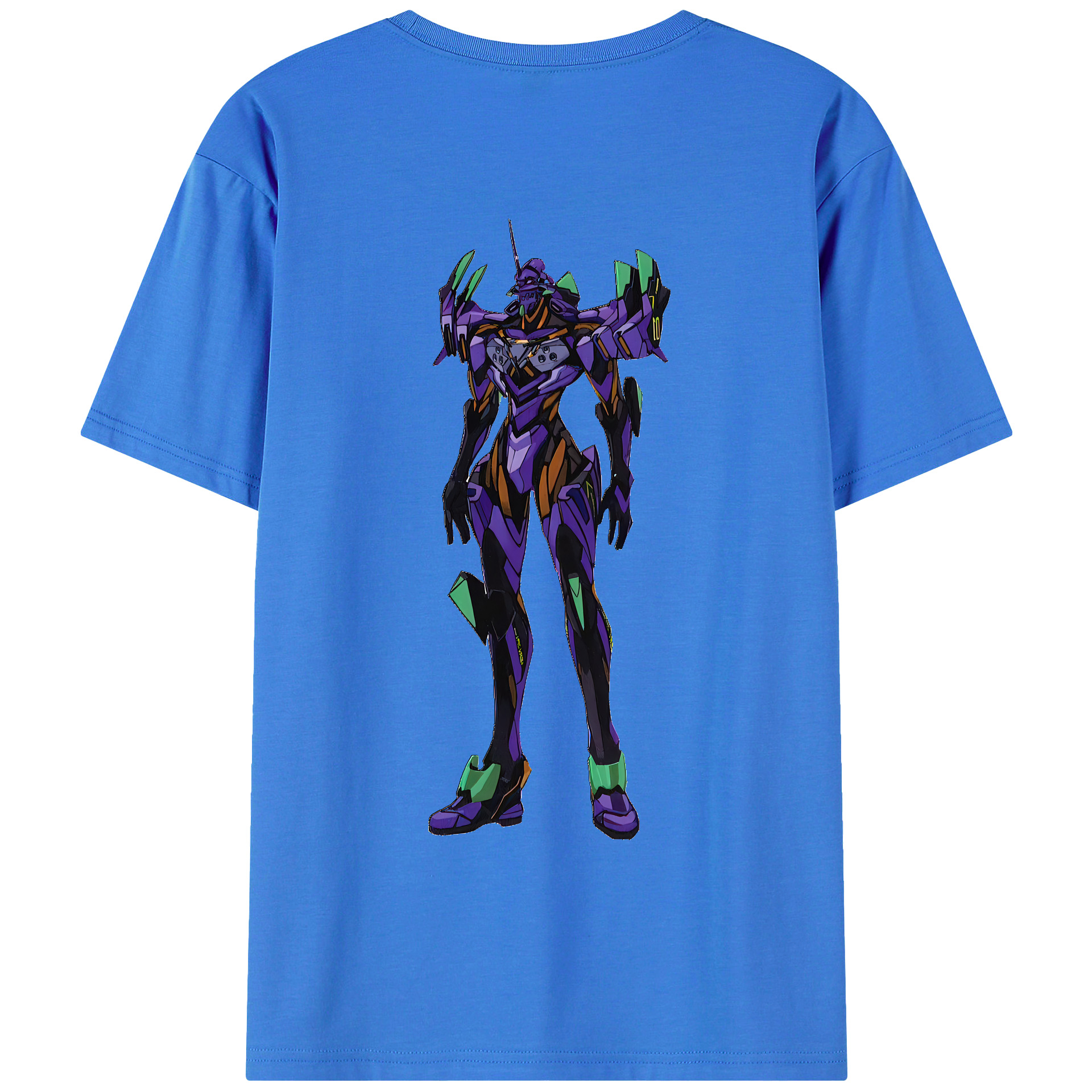 （画像用） EVA 新世紀エヴァンゲリオン 綿100％ メンズ半袖Tシャツ（バックプリント） 通気性