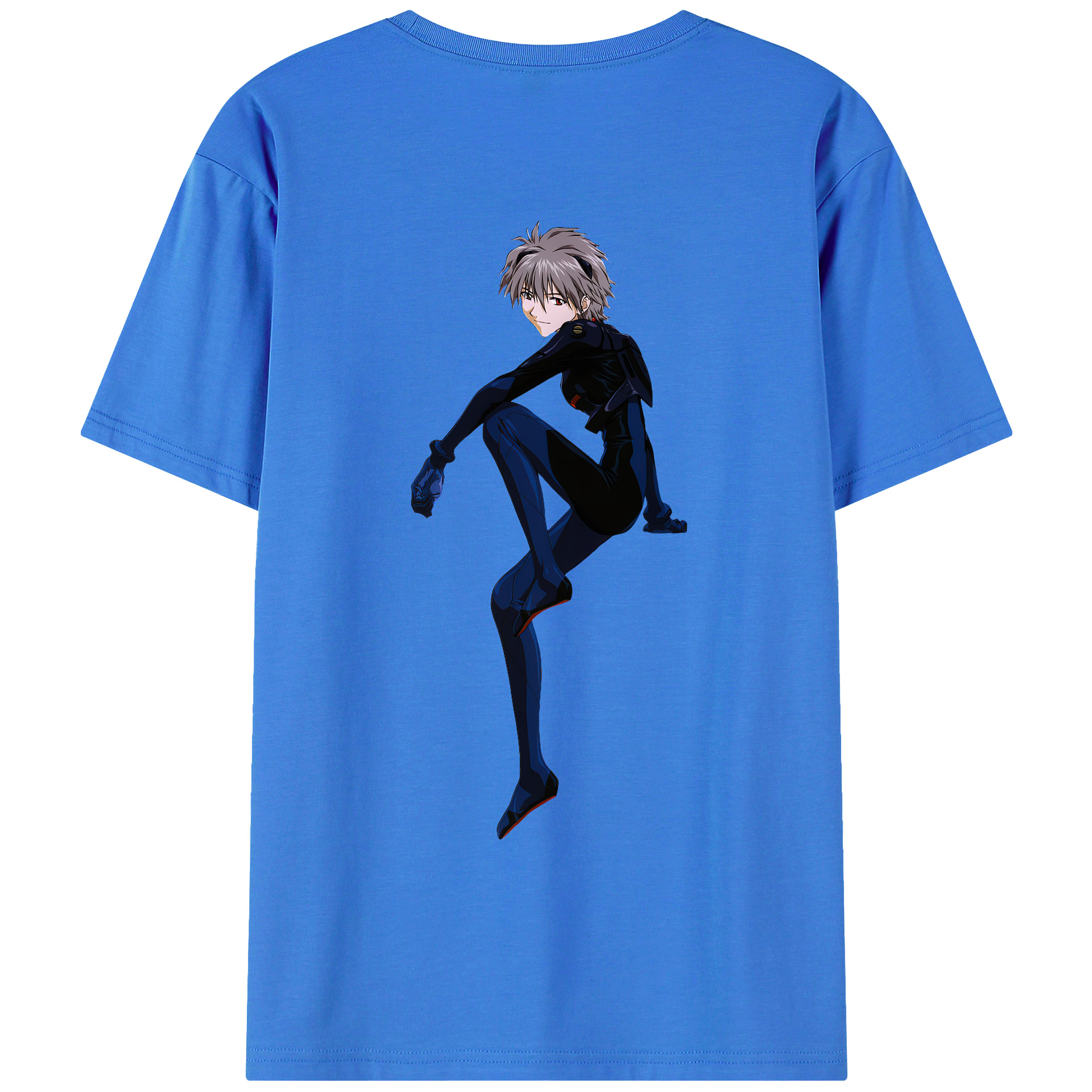 （画像用） EVA 新世紀エヴァンゲリオン 綿100％ メンズ半袖Tシャツ（バックプリント） 通気性