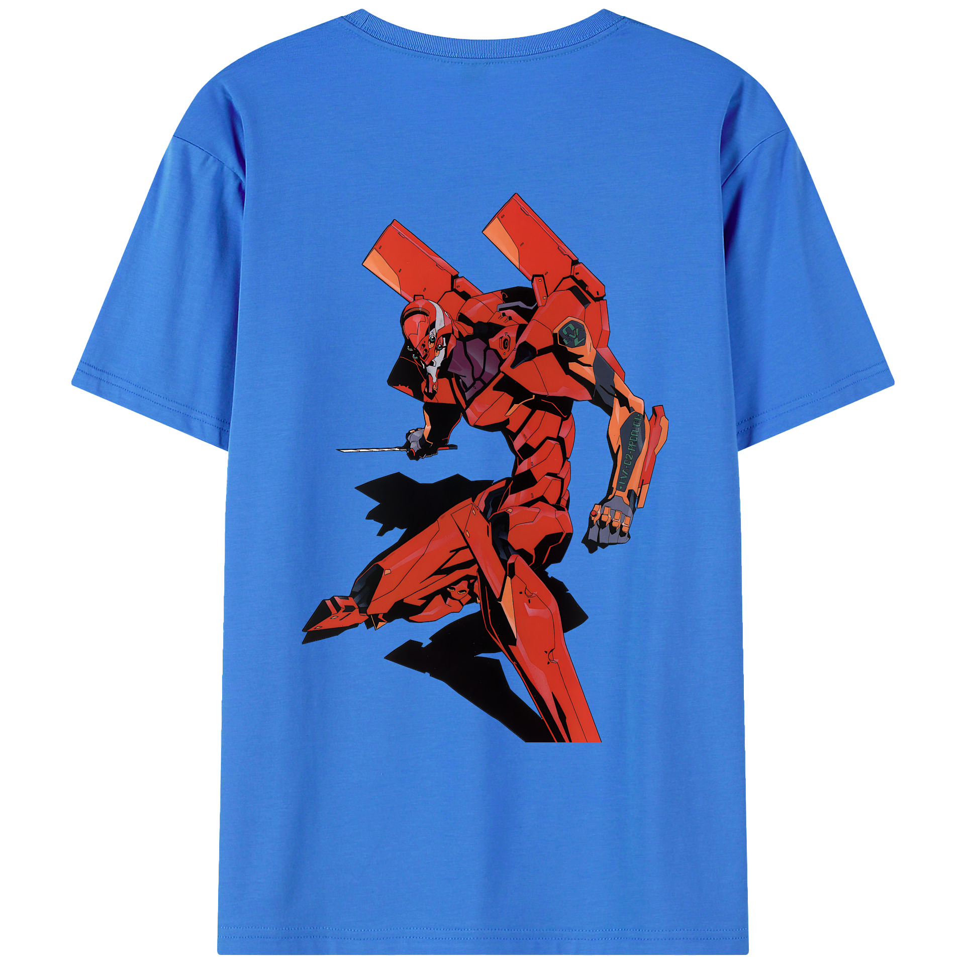 （画像用） EVA 新世紀エヴァンゲリオン 綿100％ メンズ半袖Tシャツ（バックプリント） 通気性