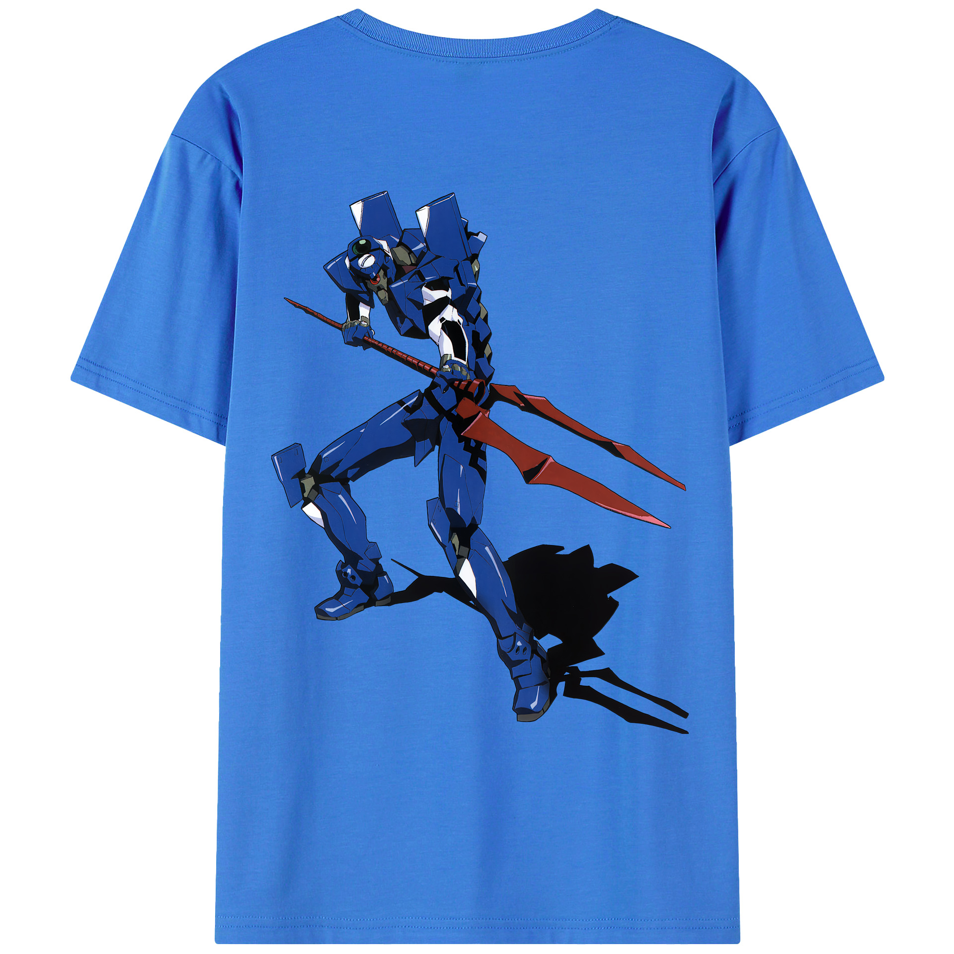 （画像用） EVA 新世紀エヴァンゲリオン 綿100％ メンズ半袖Tシャツ（バックプリント） 通気性