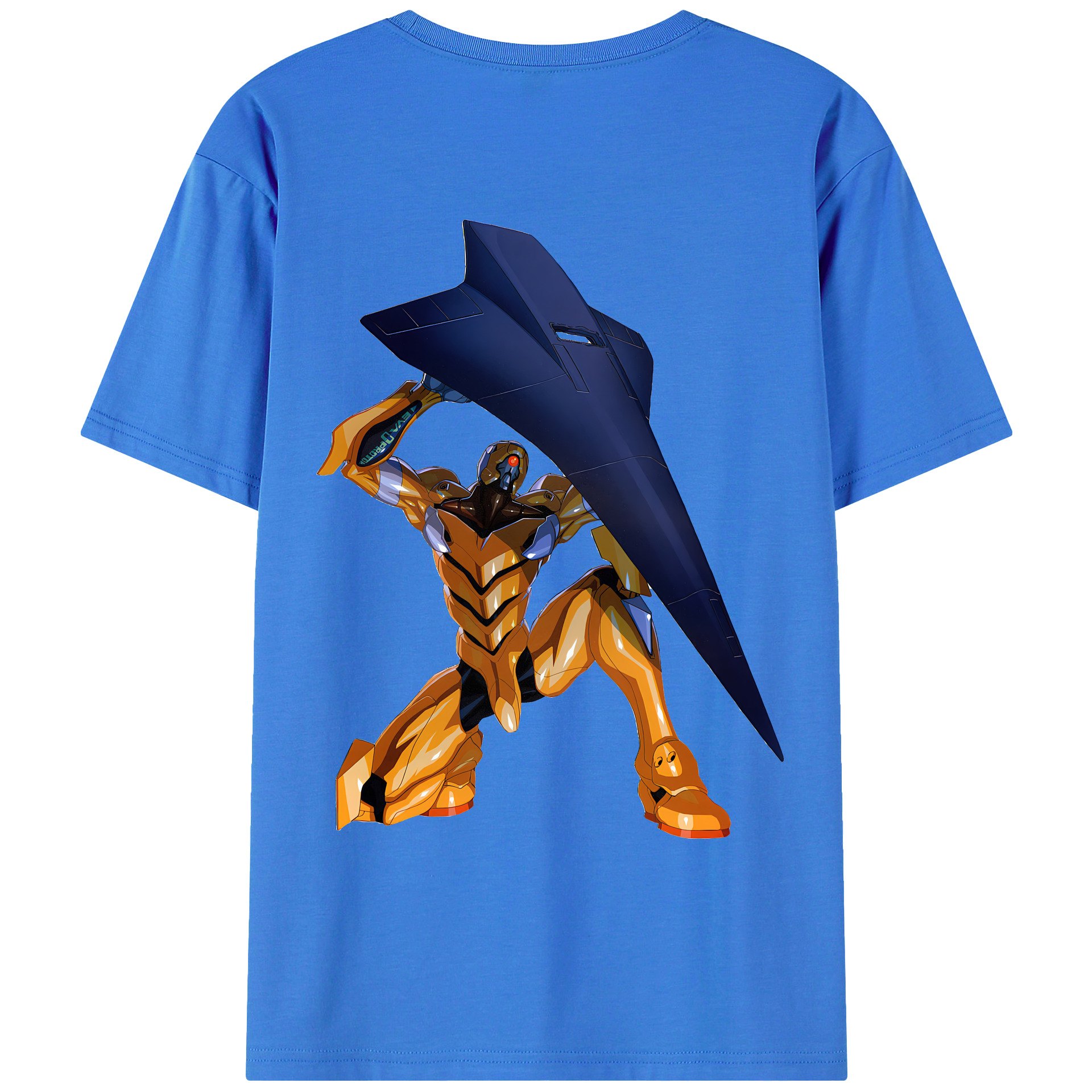 （画像用） EVA 新世紀エヴァンゲリオン 綿100％ メンズ半袖Tシャツ（バックプリント） 通気性
