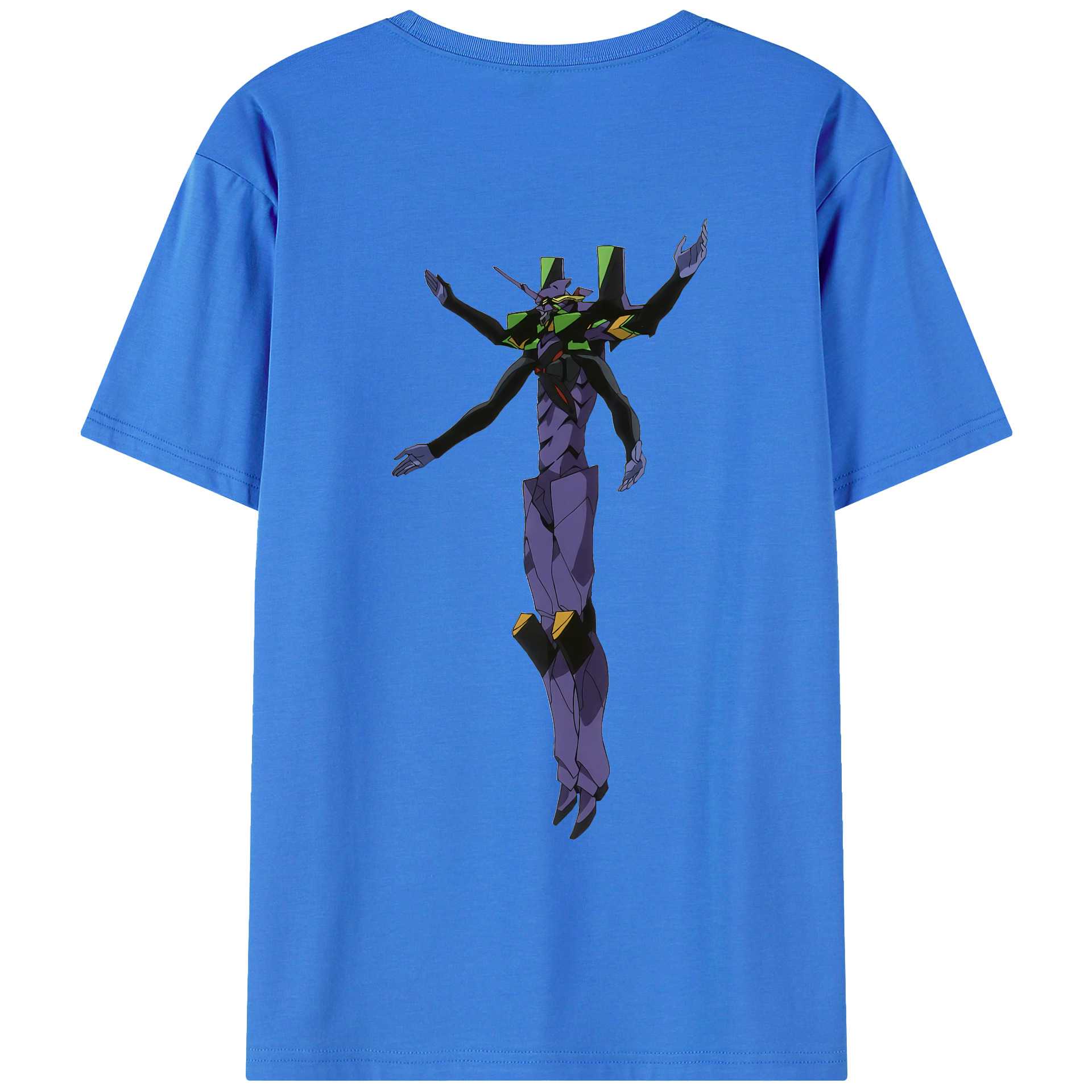 （画像用） EVA 新世紀エヴァンゲリオン 綿100％ メンズ半袖Tシャツ（バックプリント） 通気性