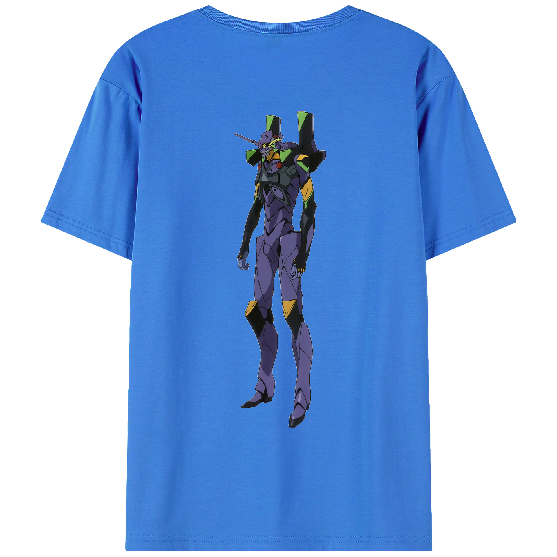 （画像用） EVA 新世紀エヴァンゲリオン 綿100％ メンズ半袖Tシャツ（バックプリント） 通気性