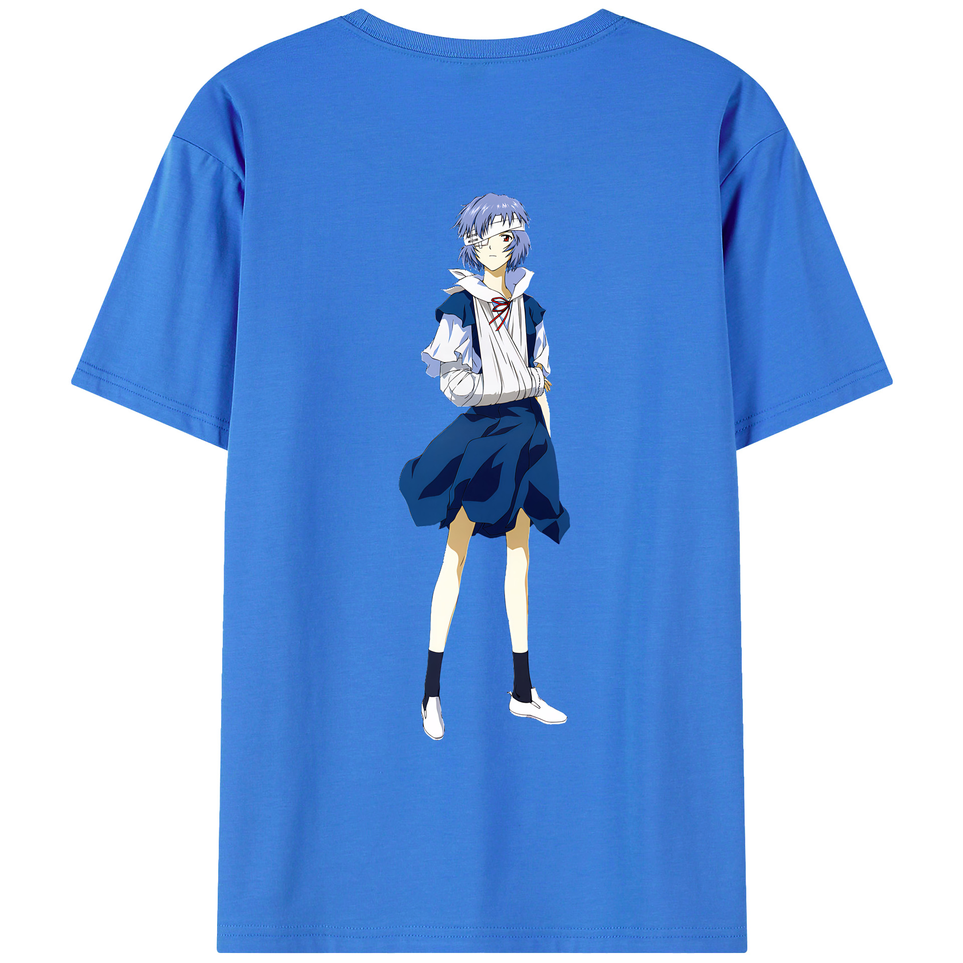 （画像用） EVA 新世紀エヴァンゲリオン 綿100％ メンズ半袖Tシャツ（バックプリント） 通気性