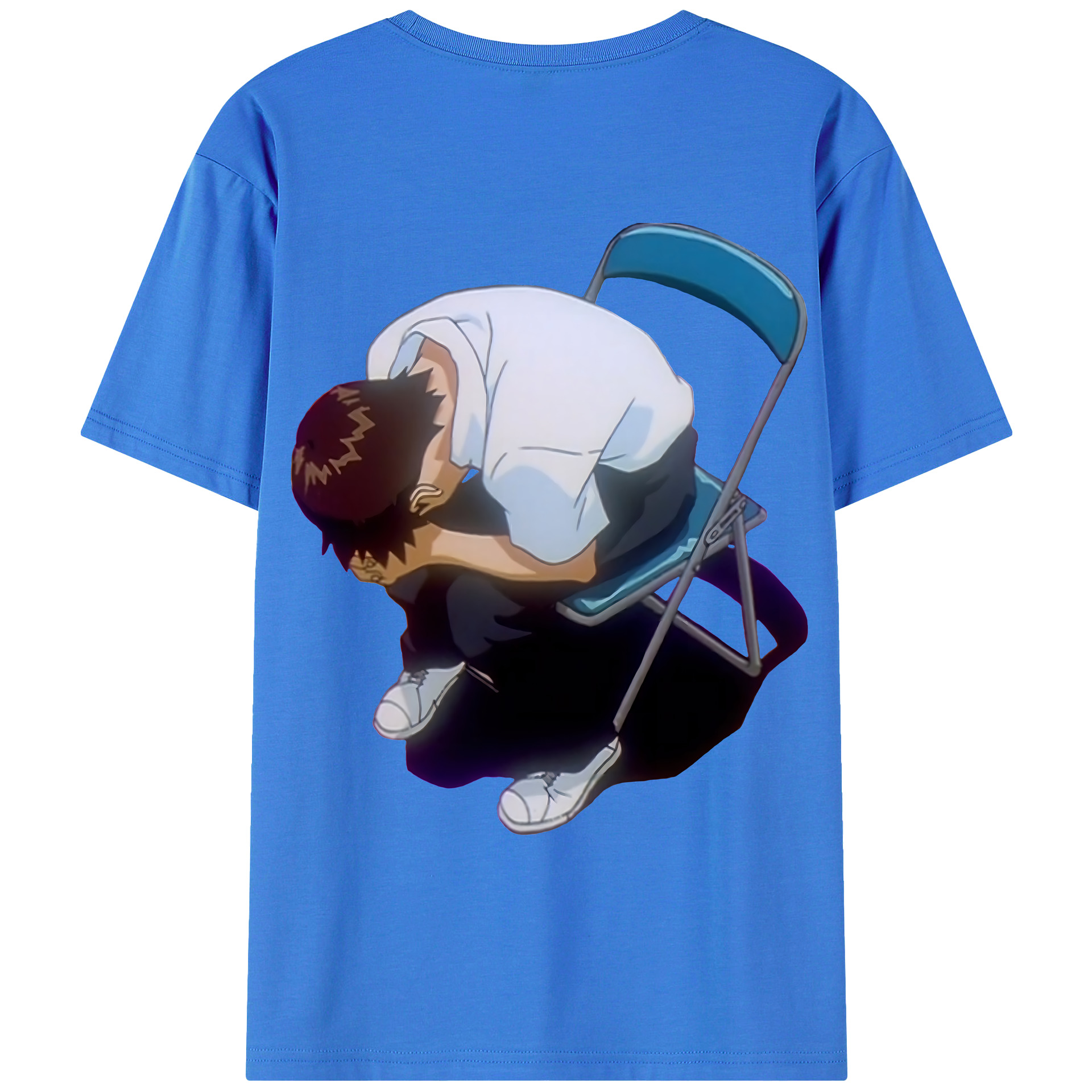 （画像用） EVA 新世紀エヴァンゲリオン 綿100％ メンズ半袖Tシャツ（バックプリント） 通気性