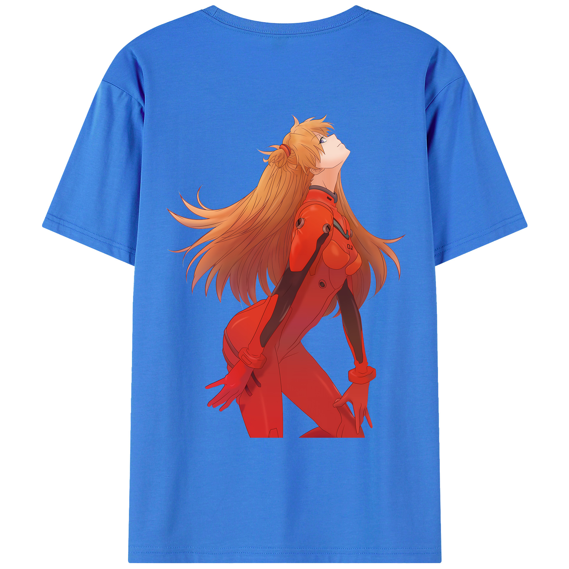（画像用） EVA 新世紀エヴァンゲリオン 綿100％ メンズ半袖Tシャツ（バックプリント） 通気性