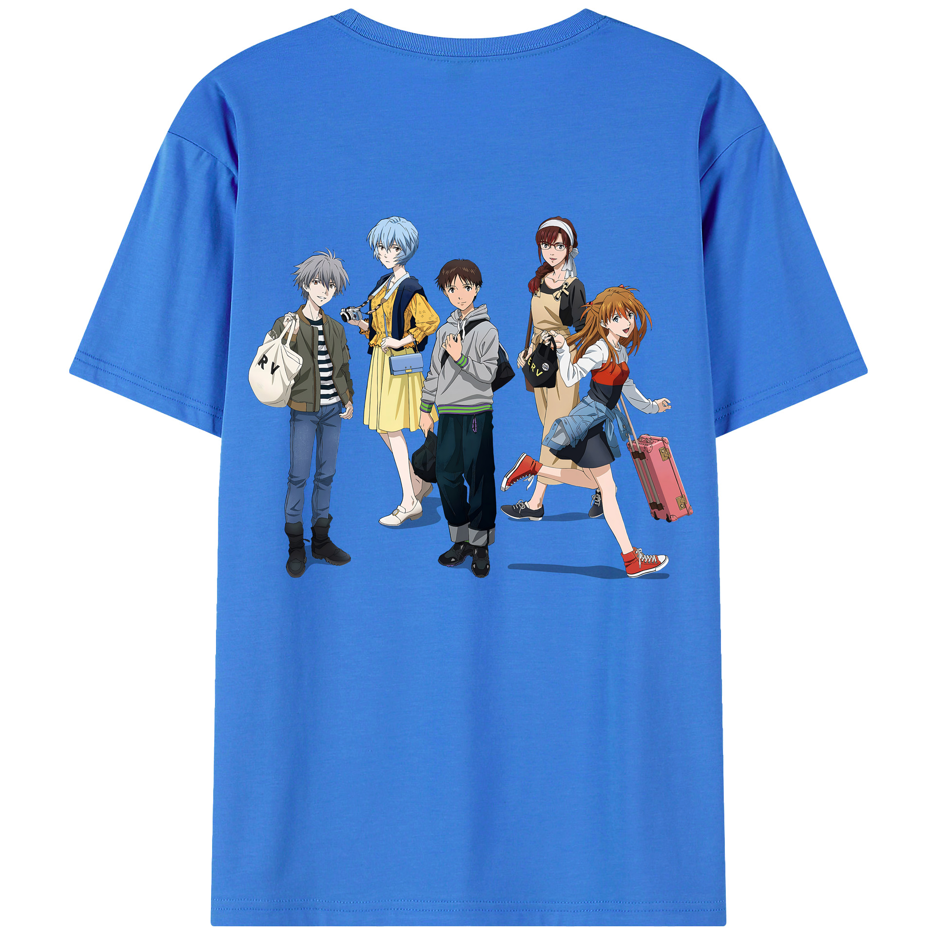 （画像用） EVA 新世紀エヴァンゲリオン 綿100％ メンズ半袖Tシャツ（バックプリント） 通気性