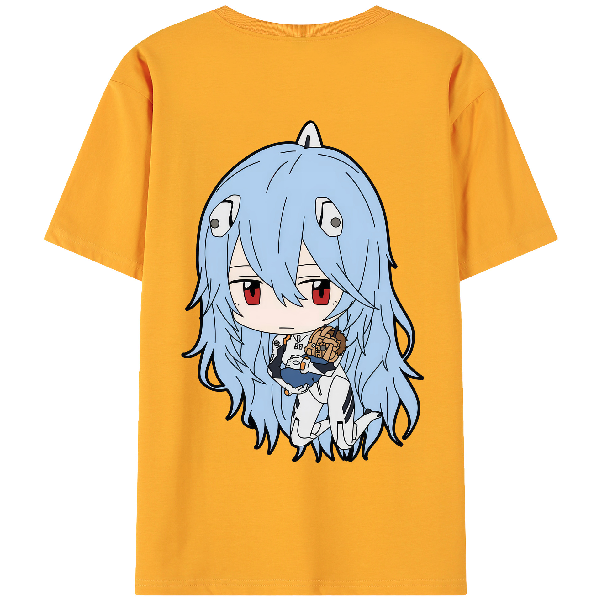 （画像用） EVA 新世紀エヴァンゲリオン 綿100％ メンズ半袖Tシャツ（バックプリント） 通気性
