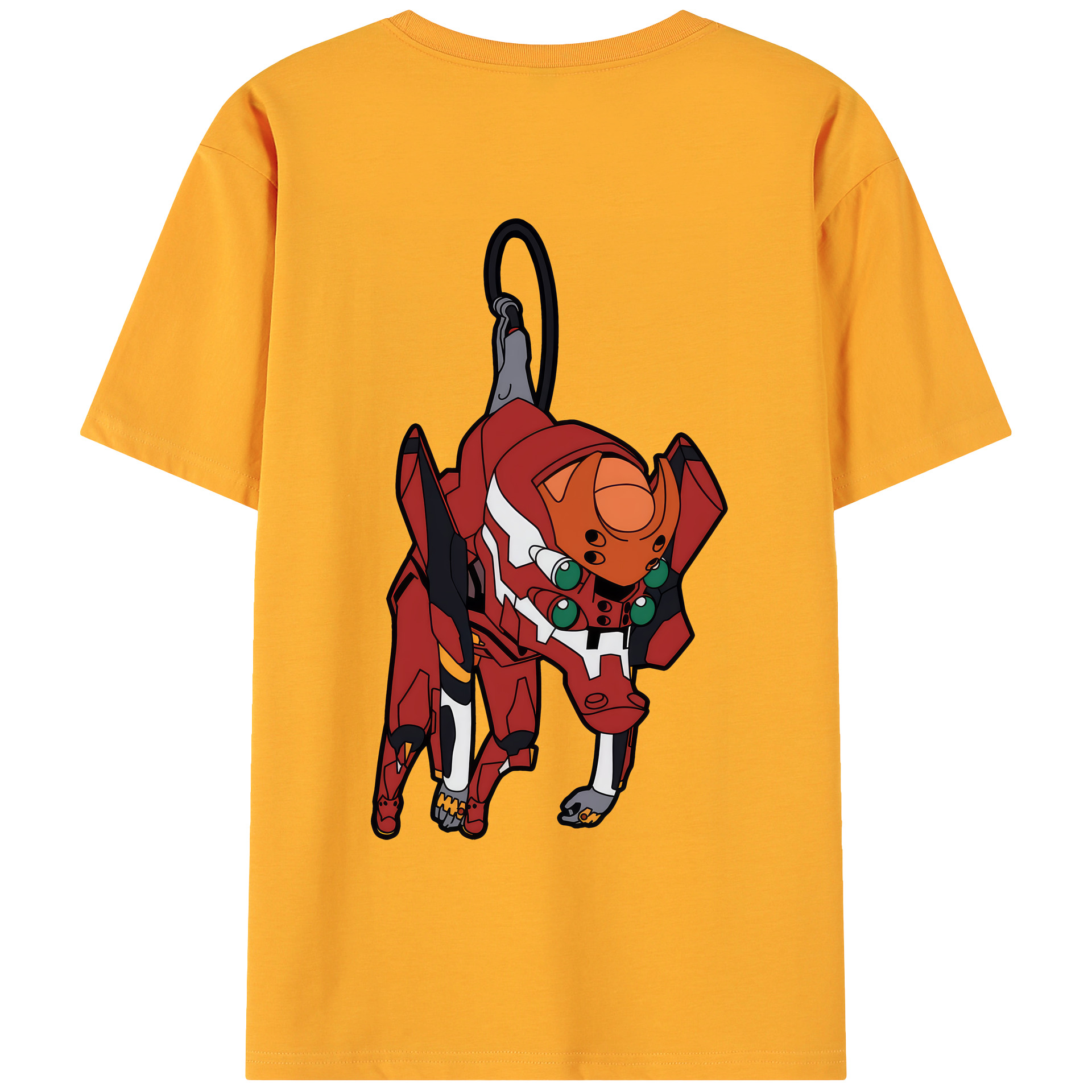 （画像用） EVA 新世紀エヴァンゲリオン 綿100％ メンズ半袖Tシャツ（バックプリント） 通気性