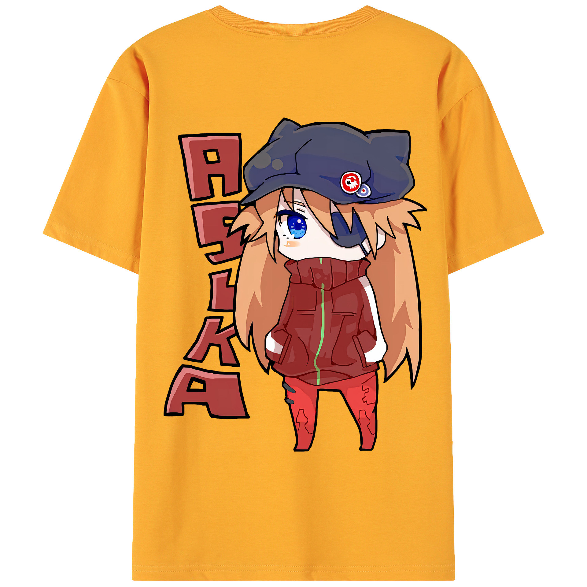 （画像用） EVA 新世紀エヴァンゲリオン 綿100％ メンズ半袖Tシャツ（バックプリント） 通気性