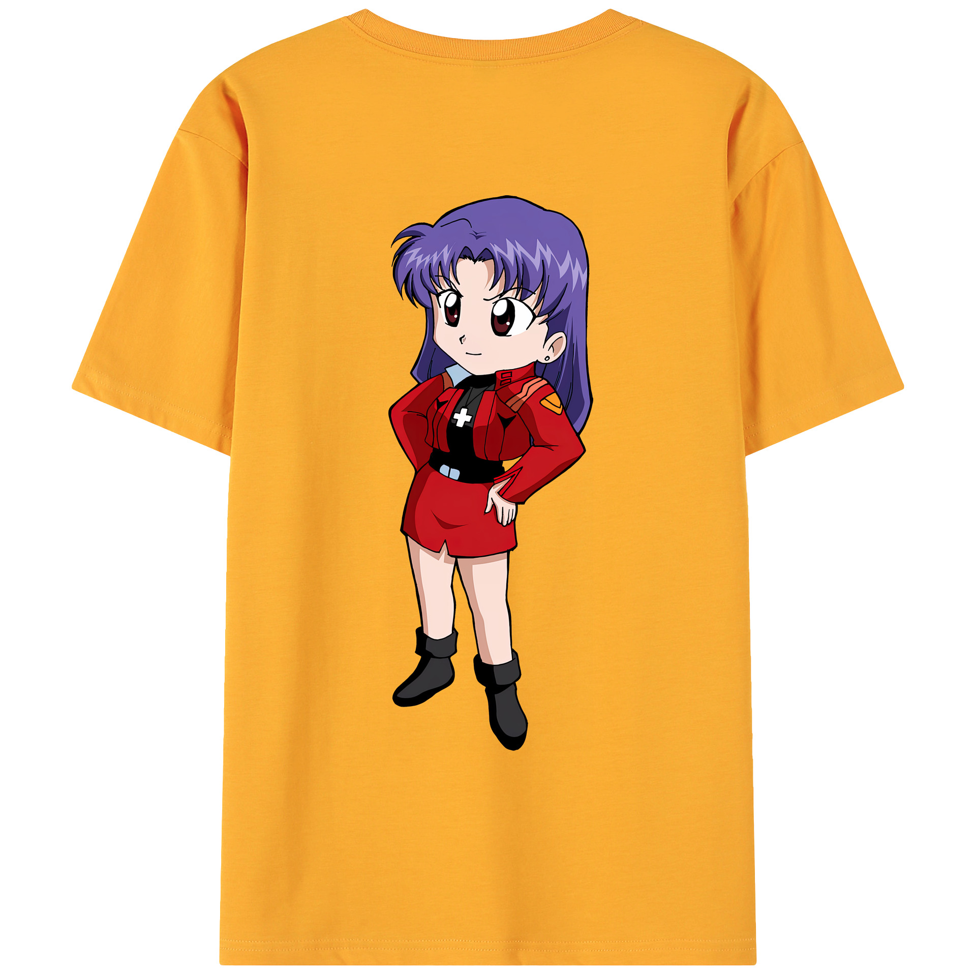 （画像用） EVA 新世紀エヴァンゲリオン 綿100％ メンズ半袖Tシャツ（バックプリント） 通気性